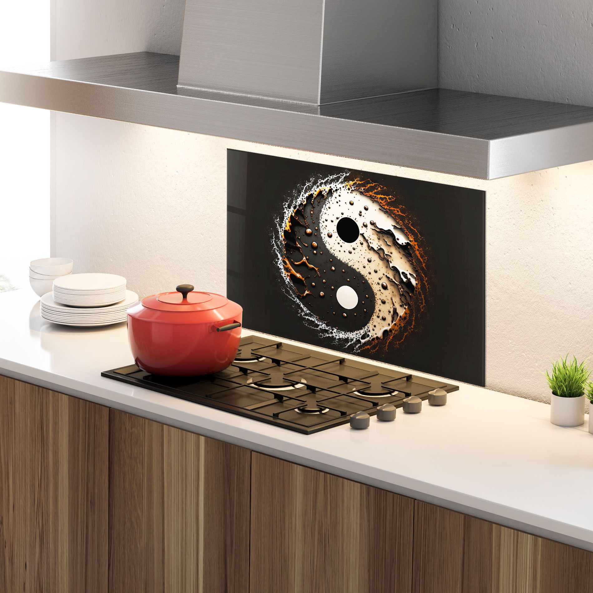 Brown Liquid Yinyang mockup 4
