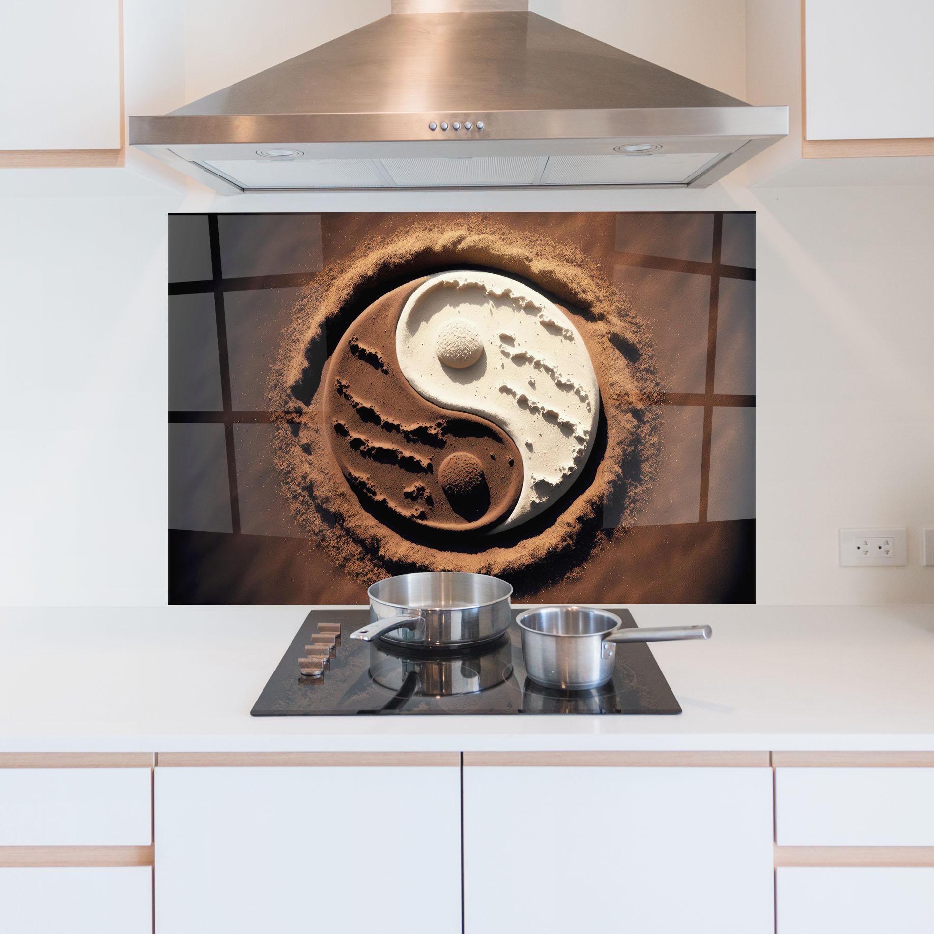 Panou Sticla Bucatarie Earth Yinyang mockup 5