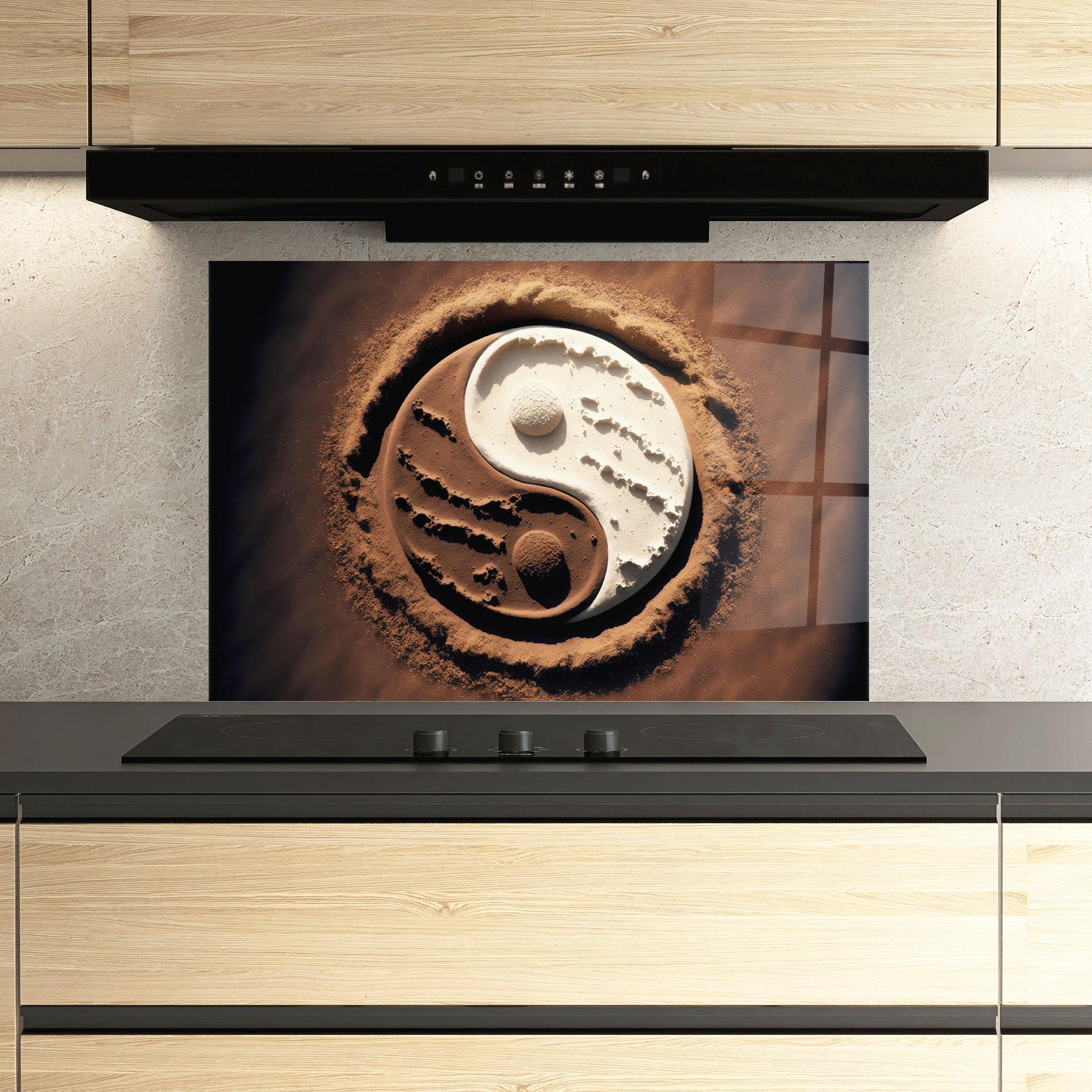 Panou Sticla Bucatarie Earth Yinyang mockup 3