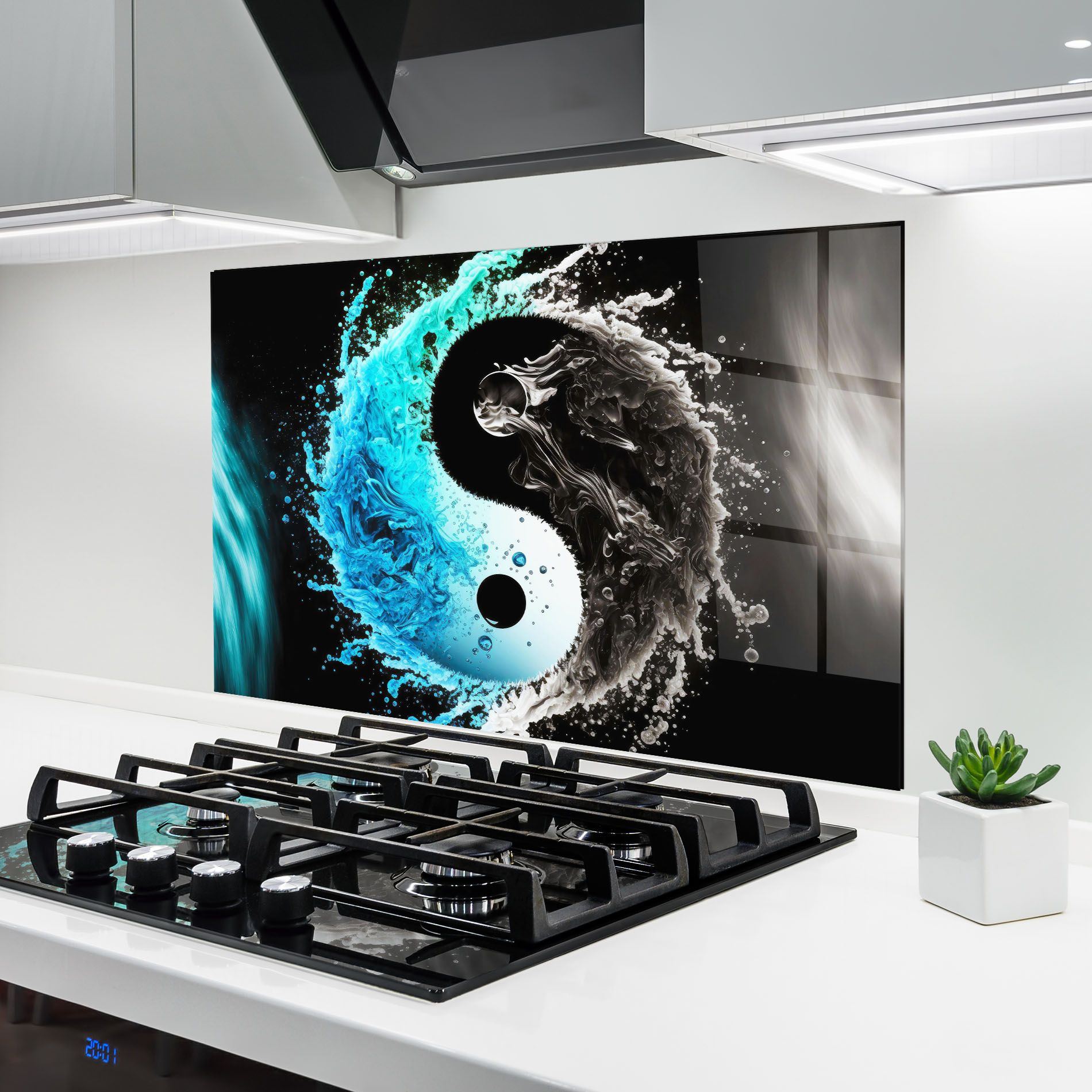 Blue Black Yinyang mockup 6