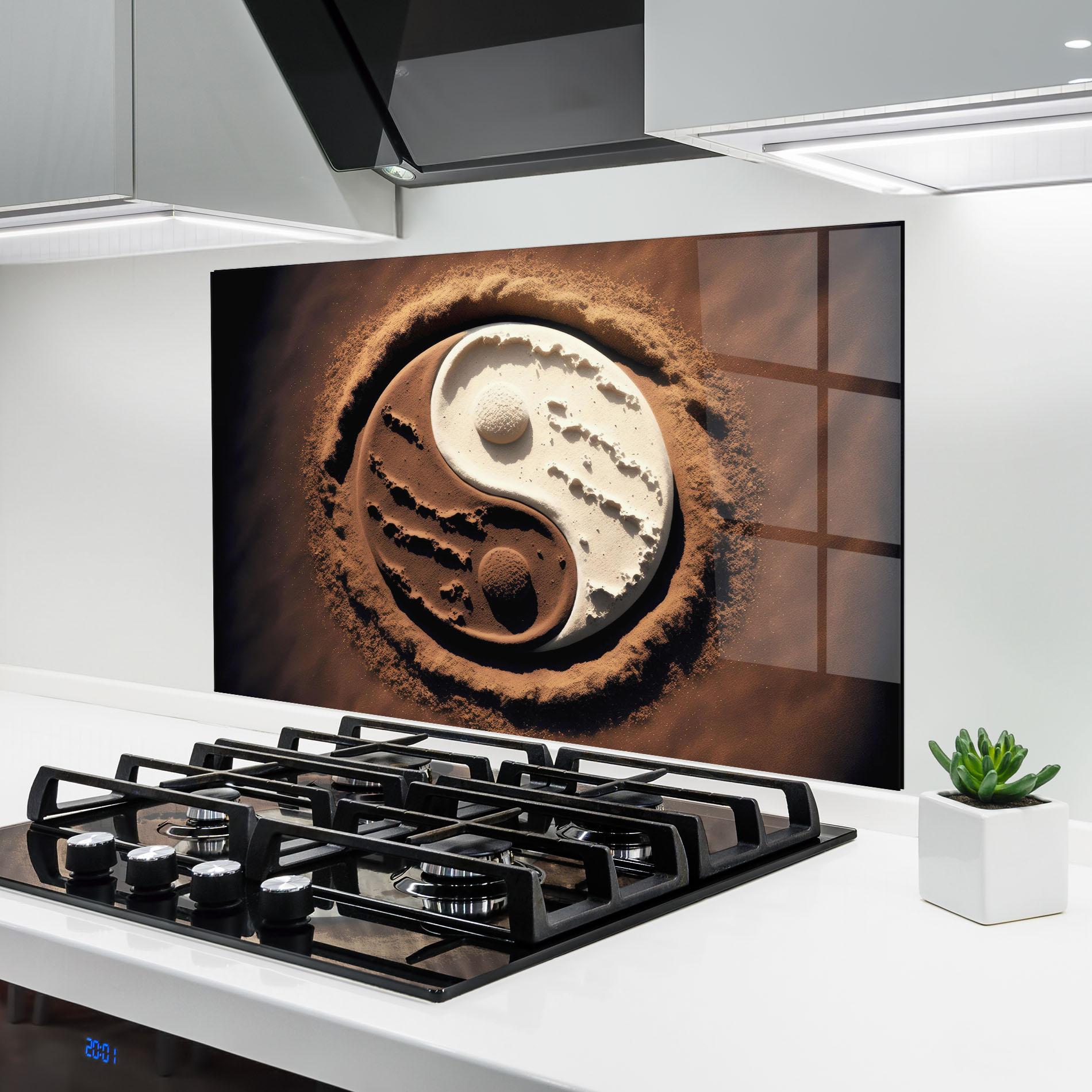 Panou Sticla Bucatarie Earth Yinyang mockup 6