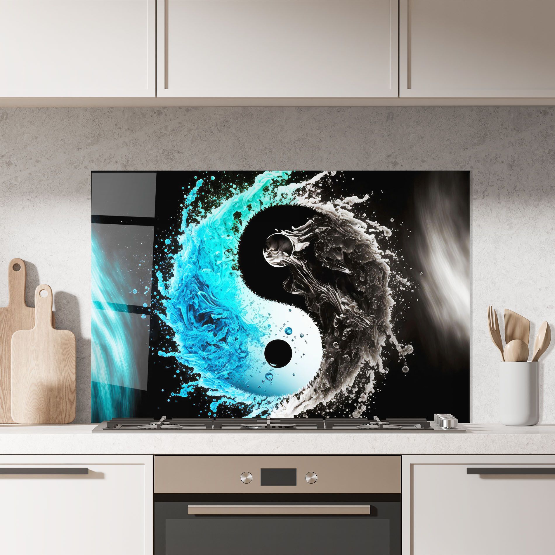 Blue Black Yinyang mockup 7