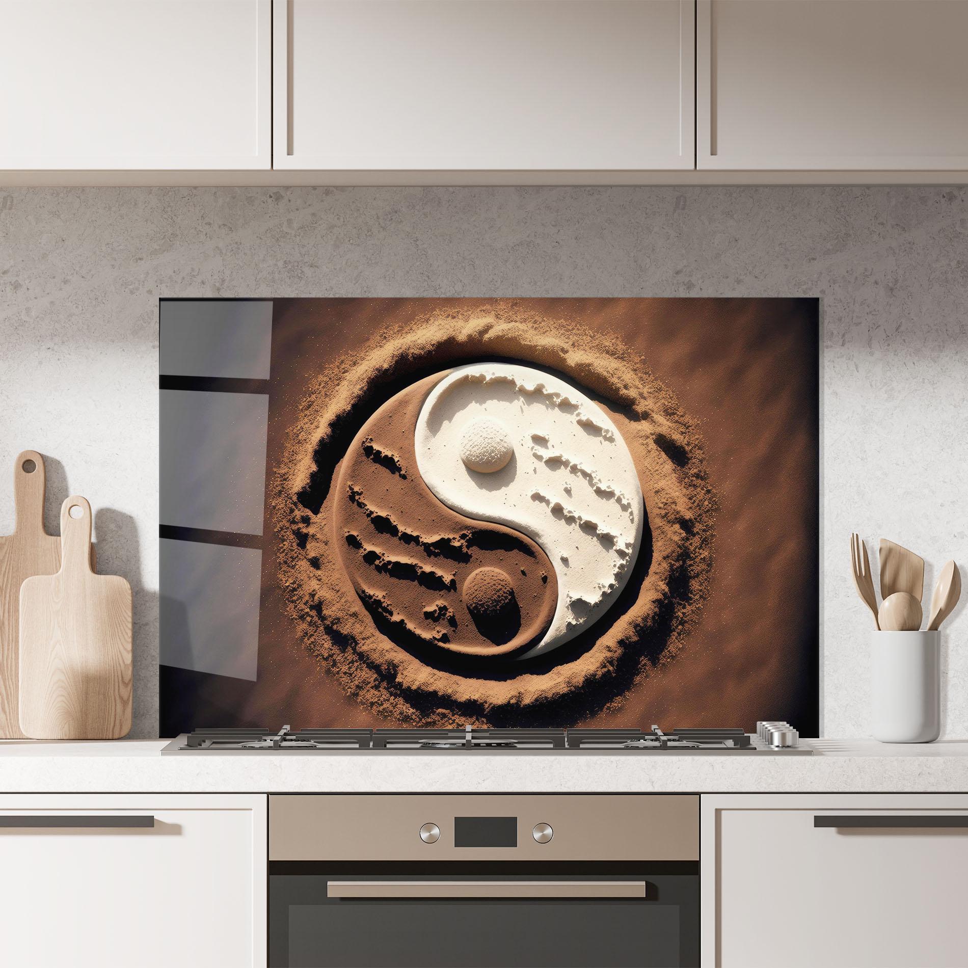 Panou Sticla Bucatarie Earth Yinyang mockup 7