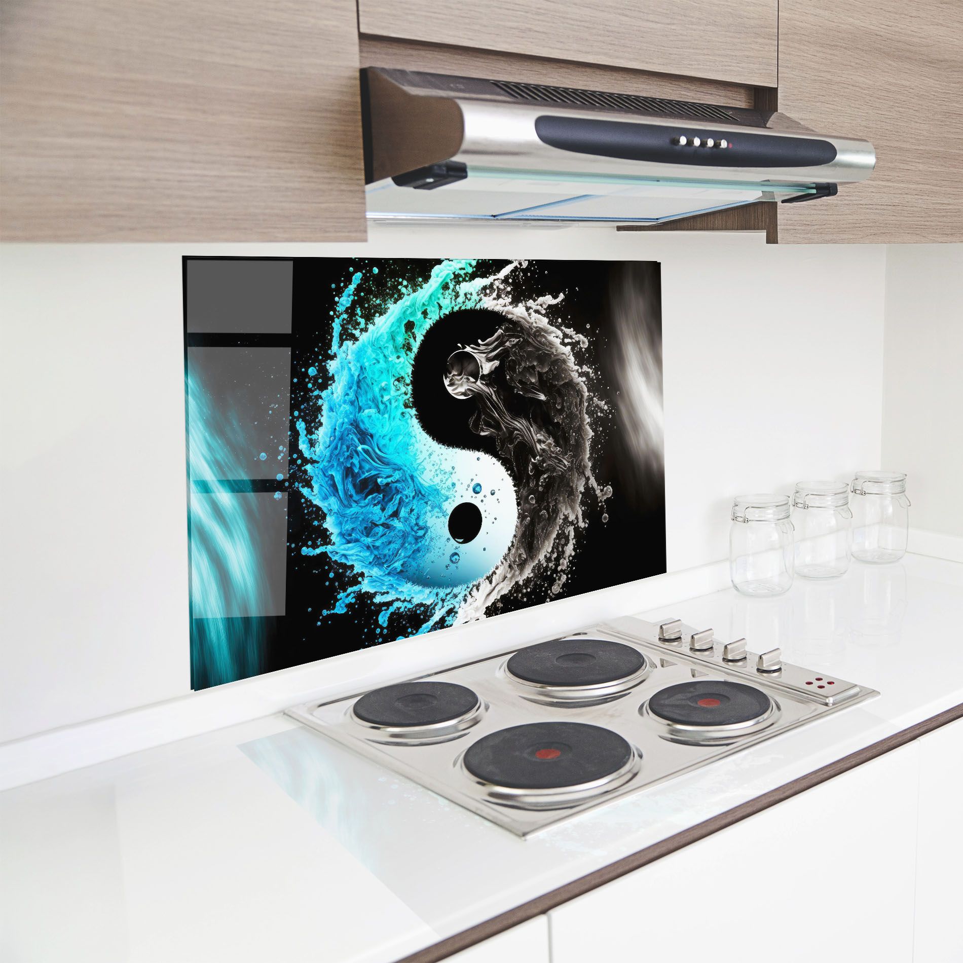 Blue Black Yinyang mockup 8