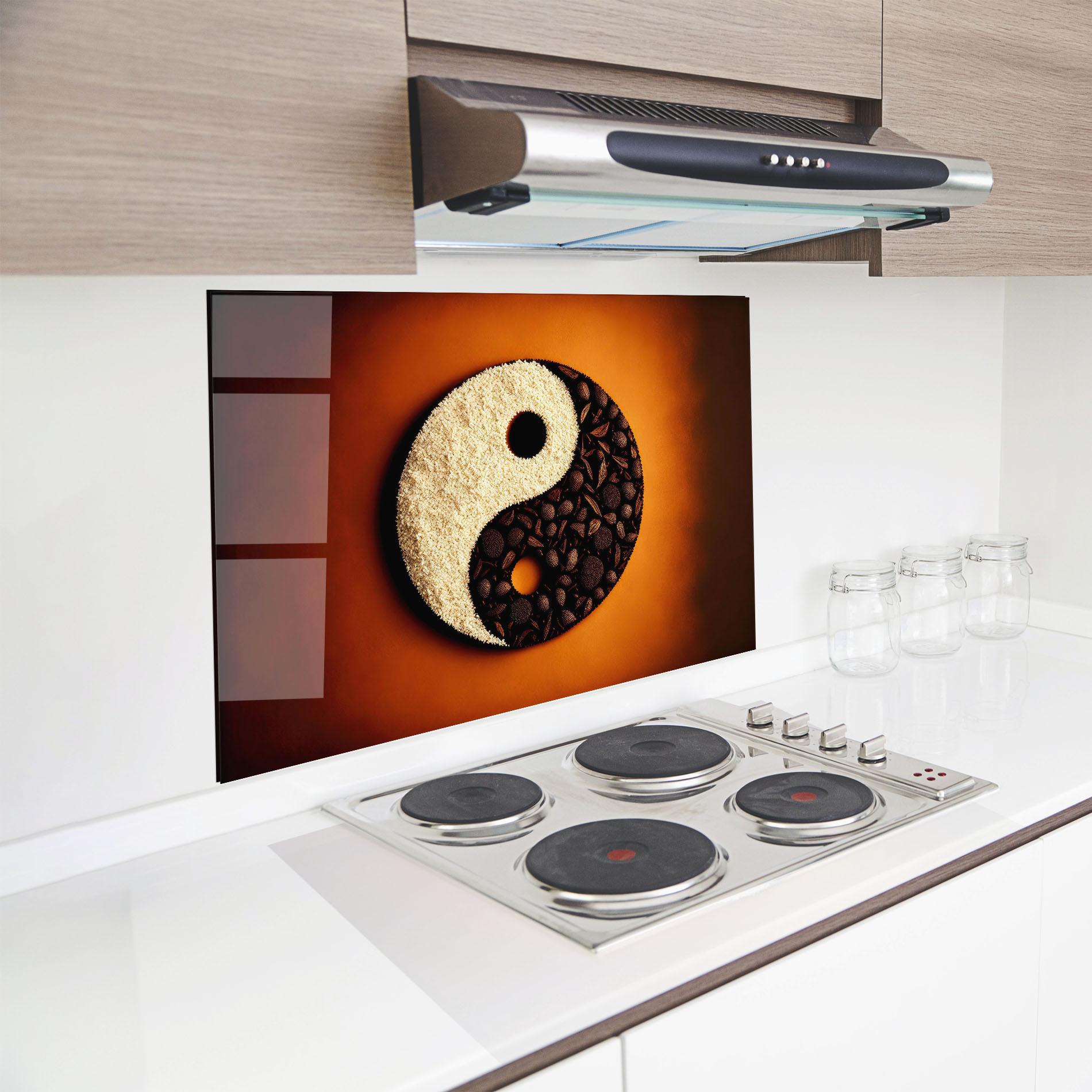 Panou Sticla Bucatarie Coffee Yinyang mockup 8