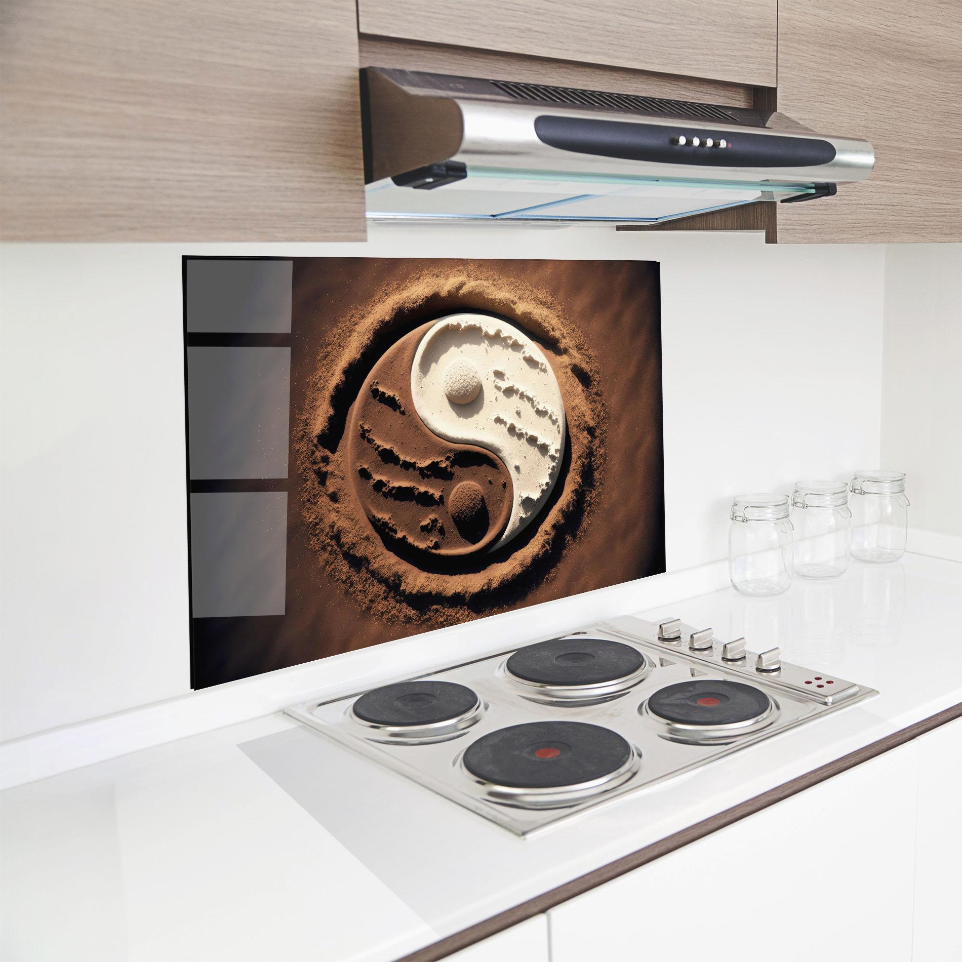 Panou Sticla Bucatarie Earth Yinyang mockup 8