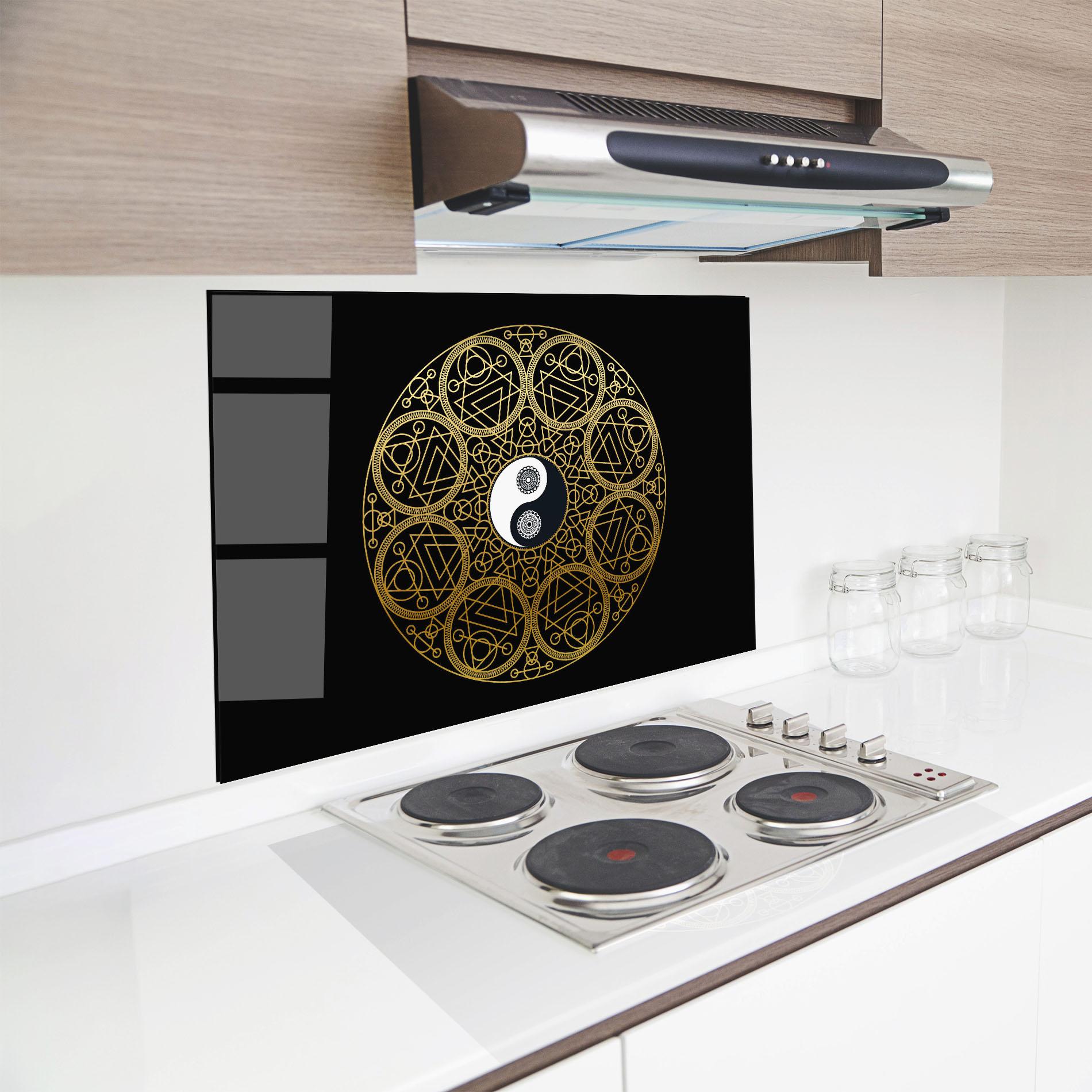 Panou Sticla Bucatarie Meditation Mandala mockup 8