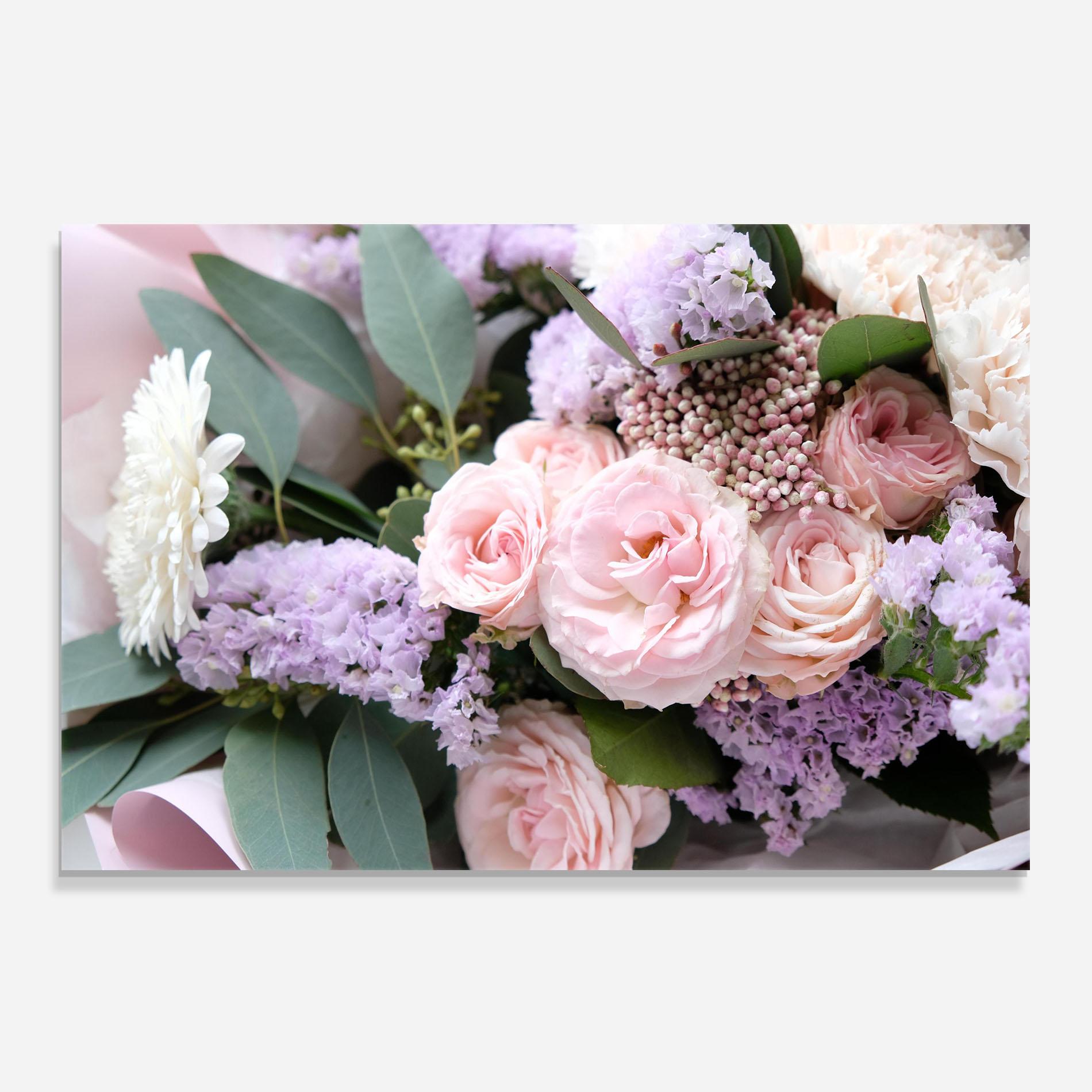 Panou Sticla Bucatarie Beautiful Pink Roses mockup 0