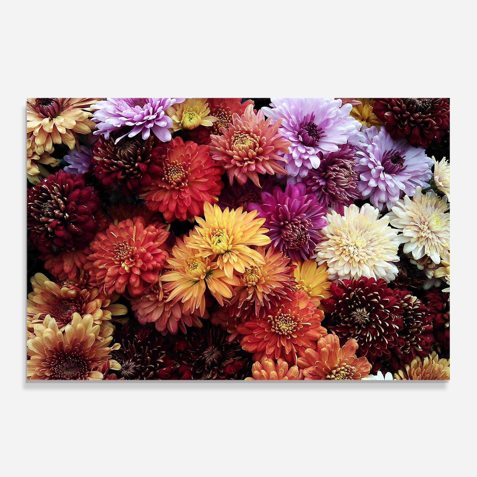 Panou Sticla Bucatarie Flower Wall mockup 0