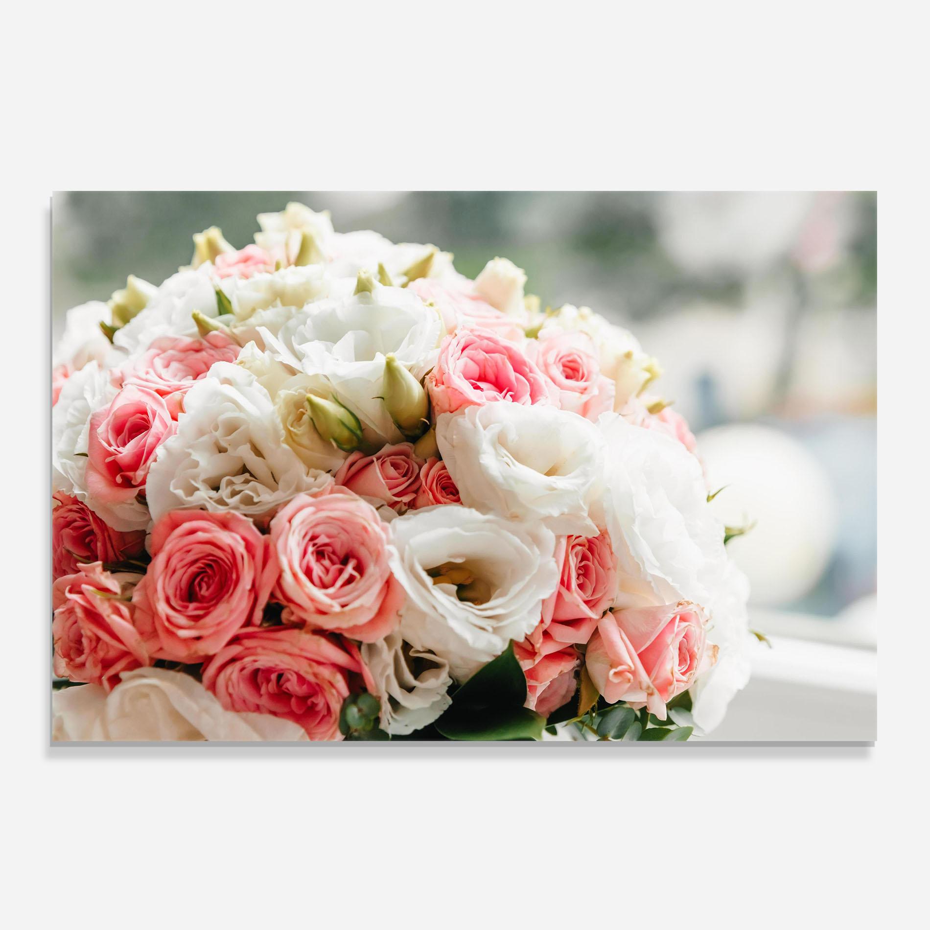 Panou Sticla Bucatarie Pink Beautiful Bouquet mockup 0