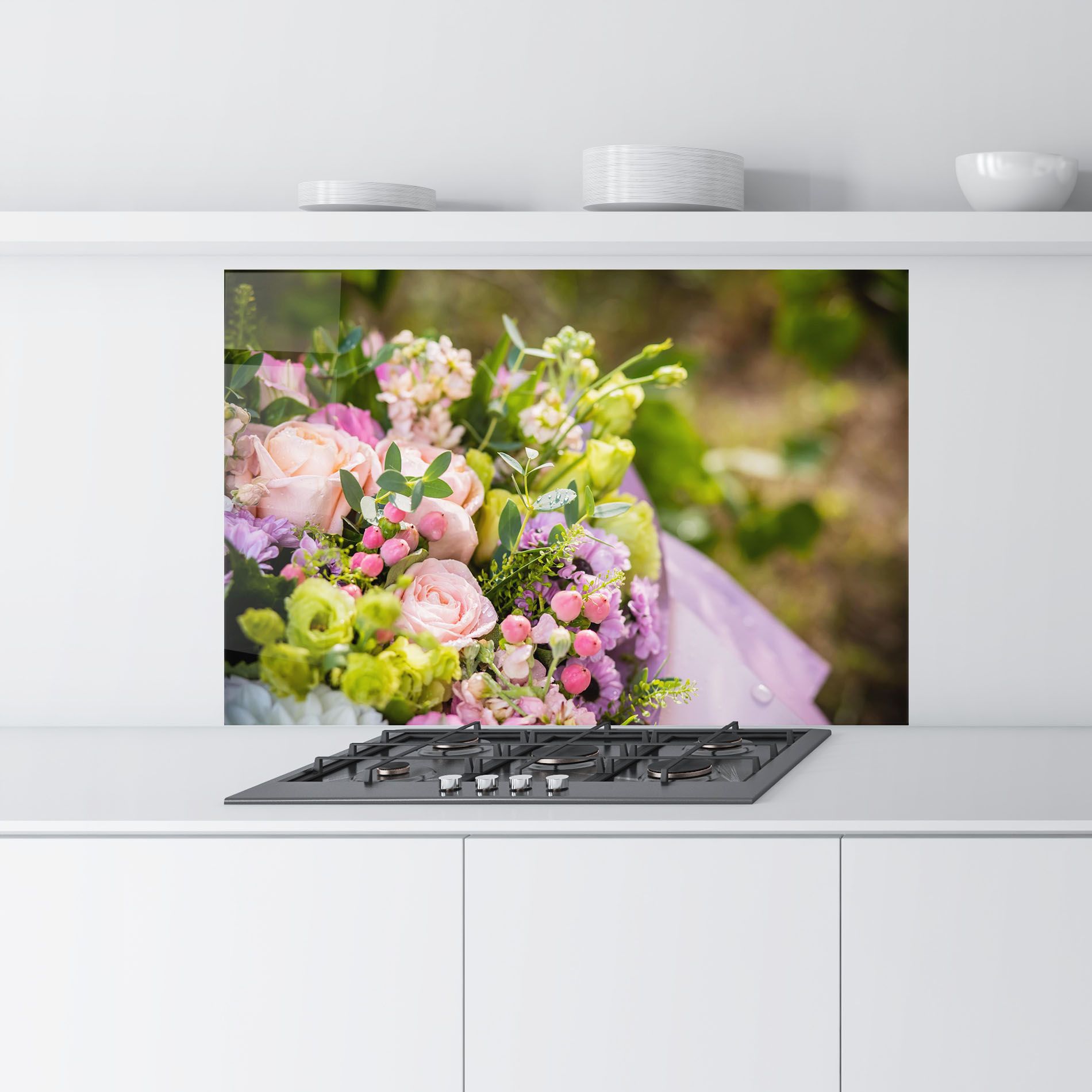 Green Pink Bouquet mockup 9