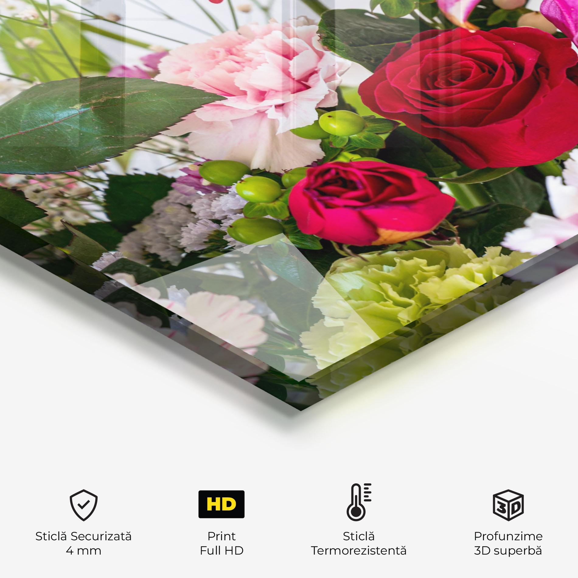Panou Sticla Bucatarie Bouquet mockup 2