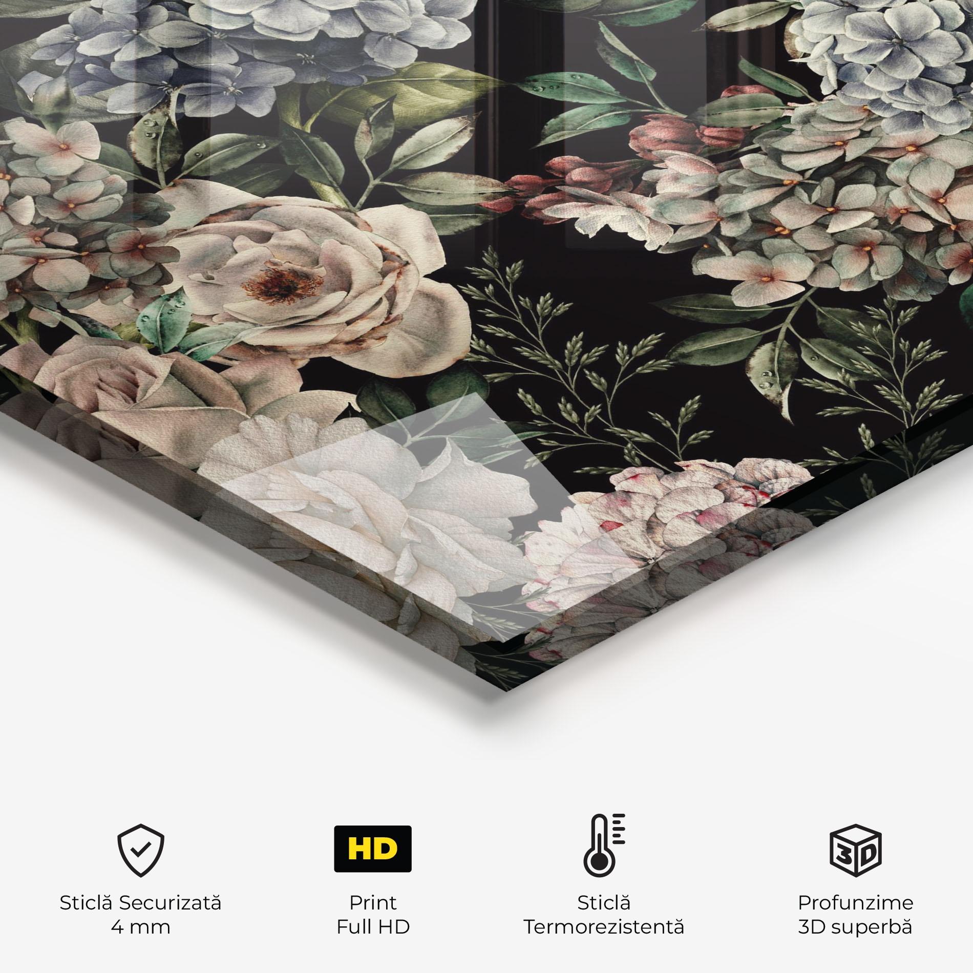 Panou Sticla Bucatarie Flowers Bouquet mockup 2