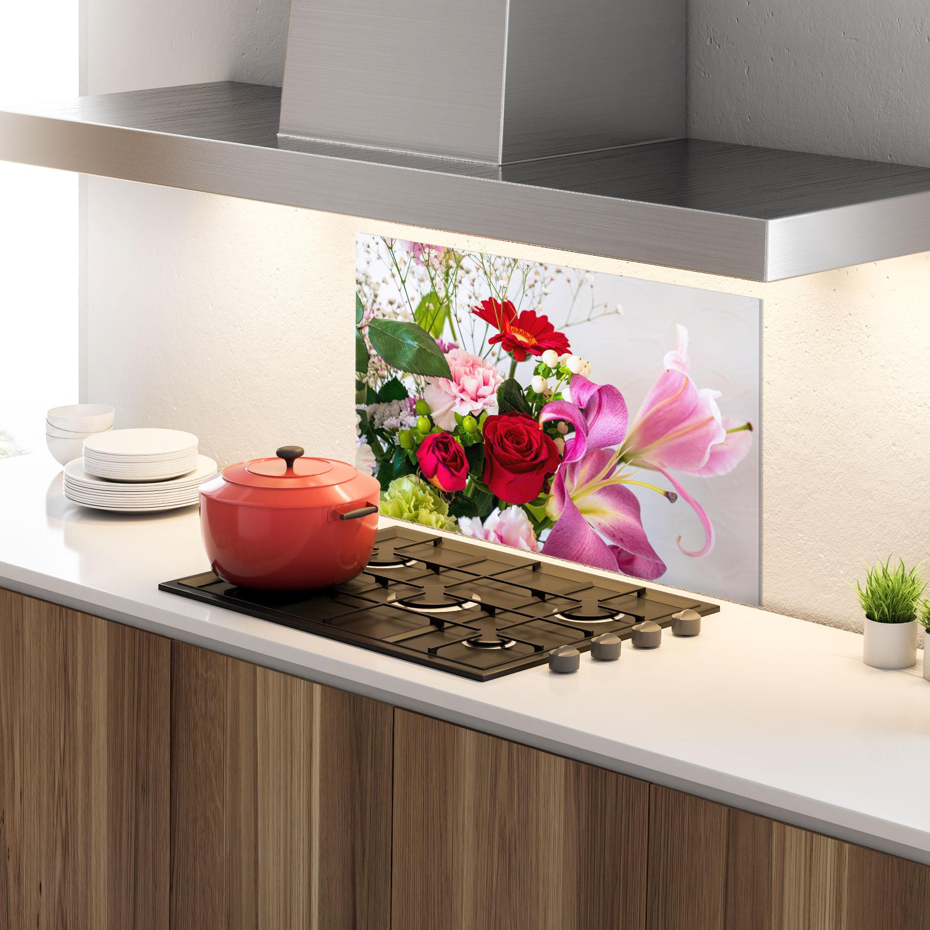 Panou Sticla Bucatarie Bouquet mockup 4