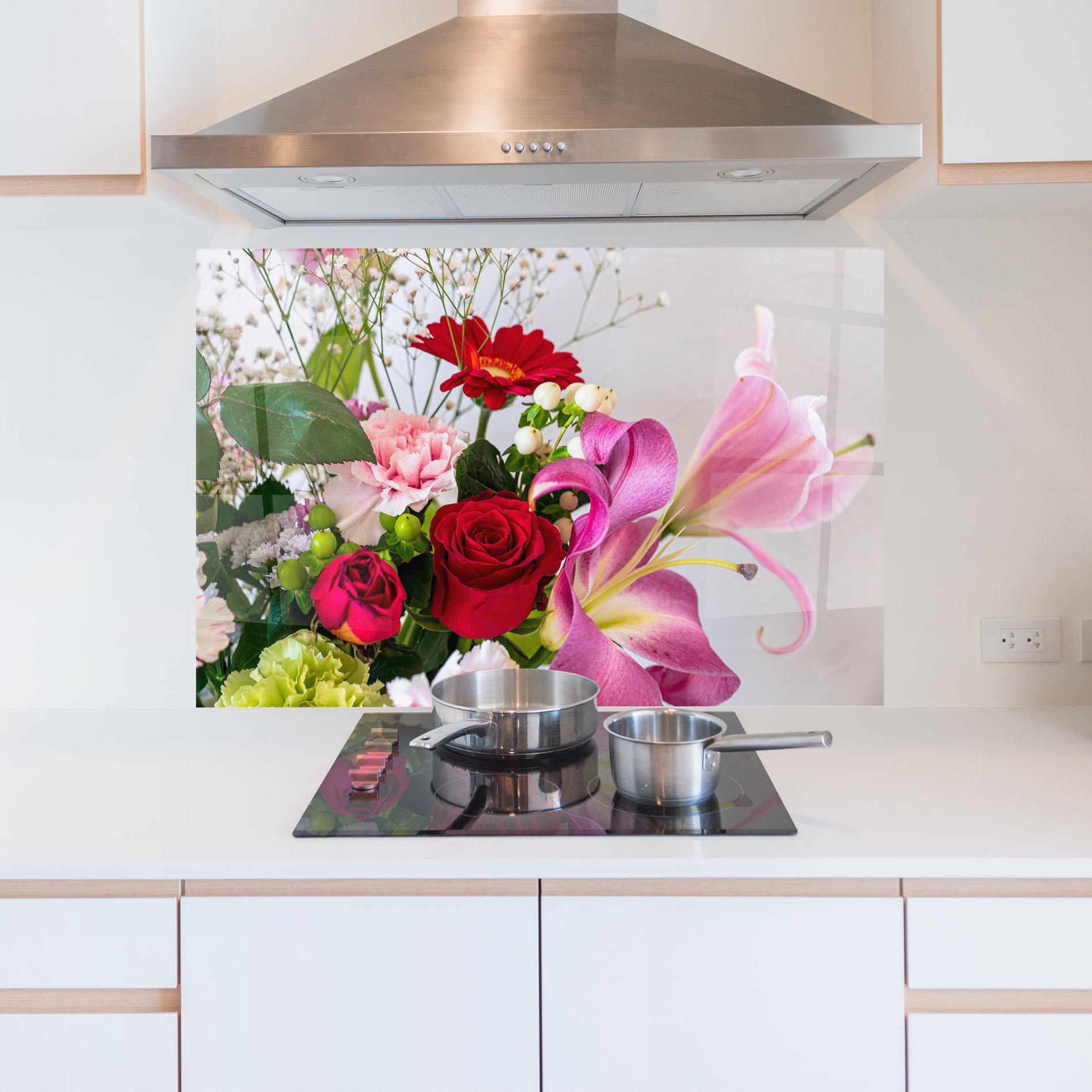 Panou Sticla Bucatarie Bouquet mockup 5