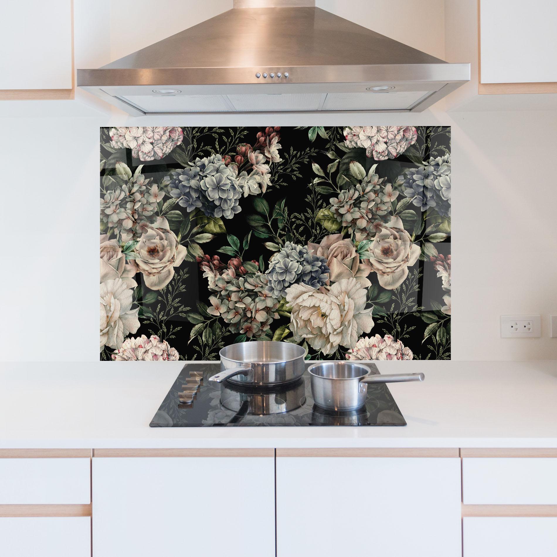 Panou Sticla Bucatarie Flowers Bouquet mockup 5