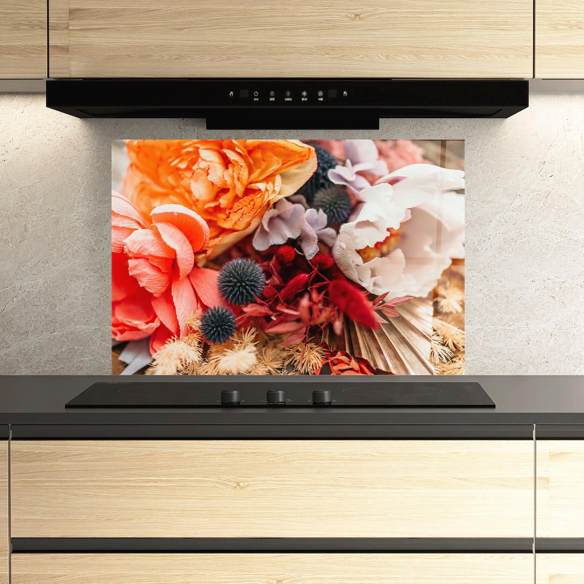 Panou Sticla Bucatarie Autumn Bouquet mockup 3