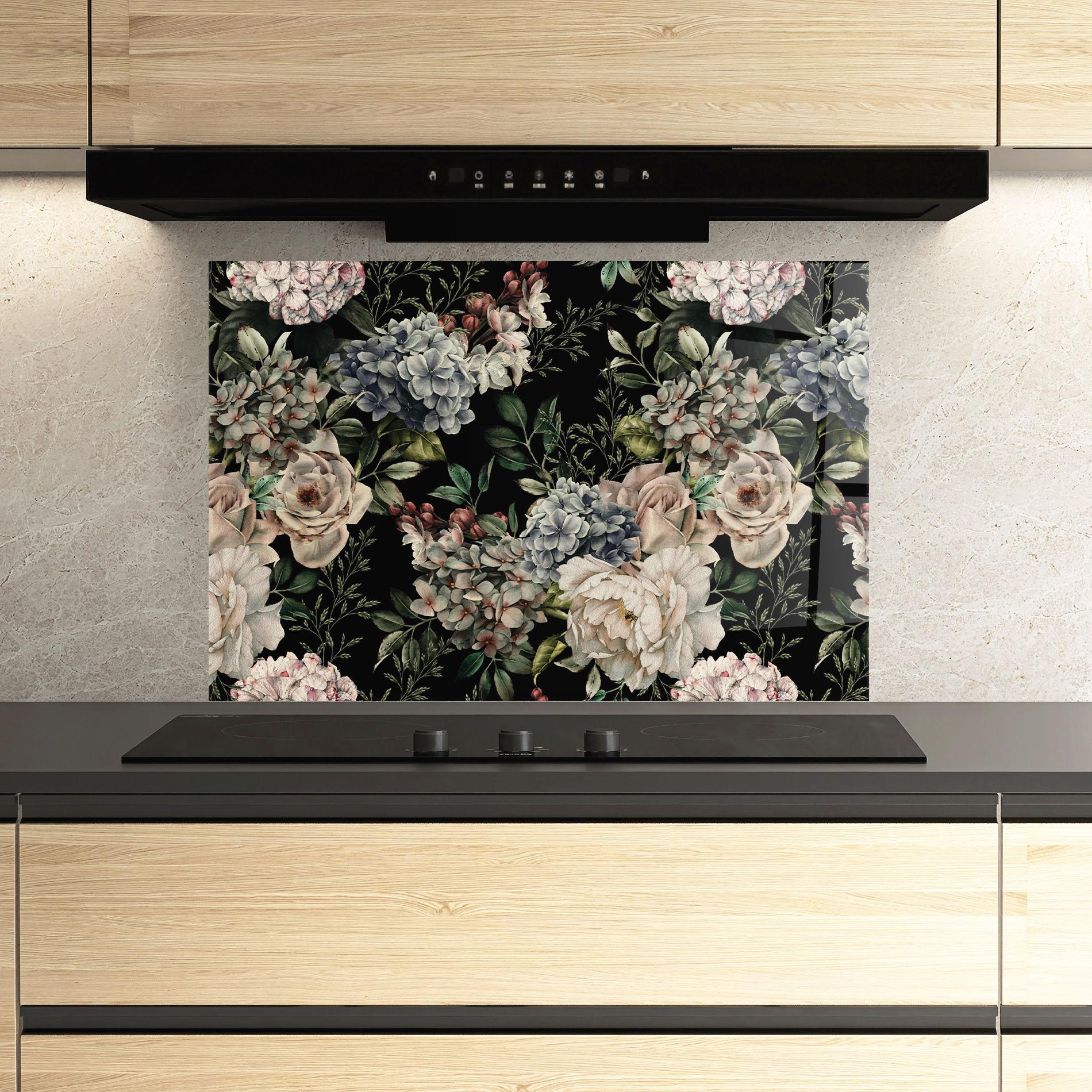 Panou Sticla Bucatarie Flowers Bouquet mockup 3