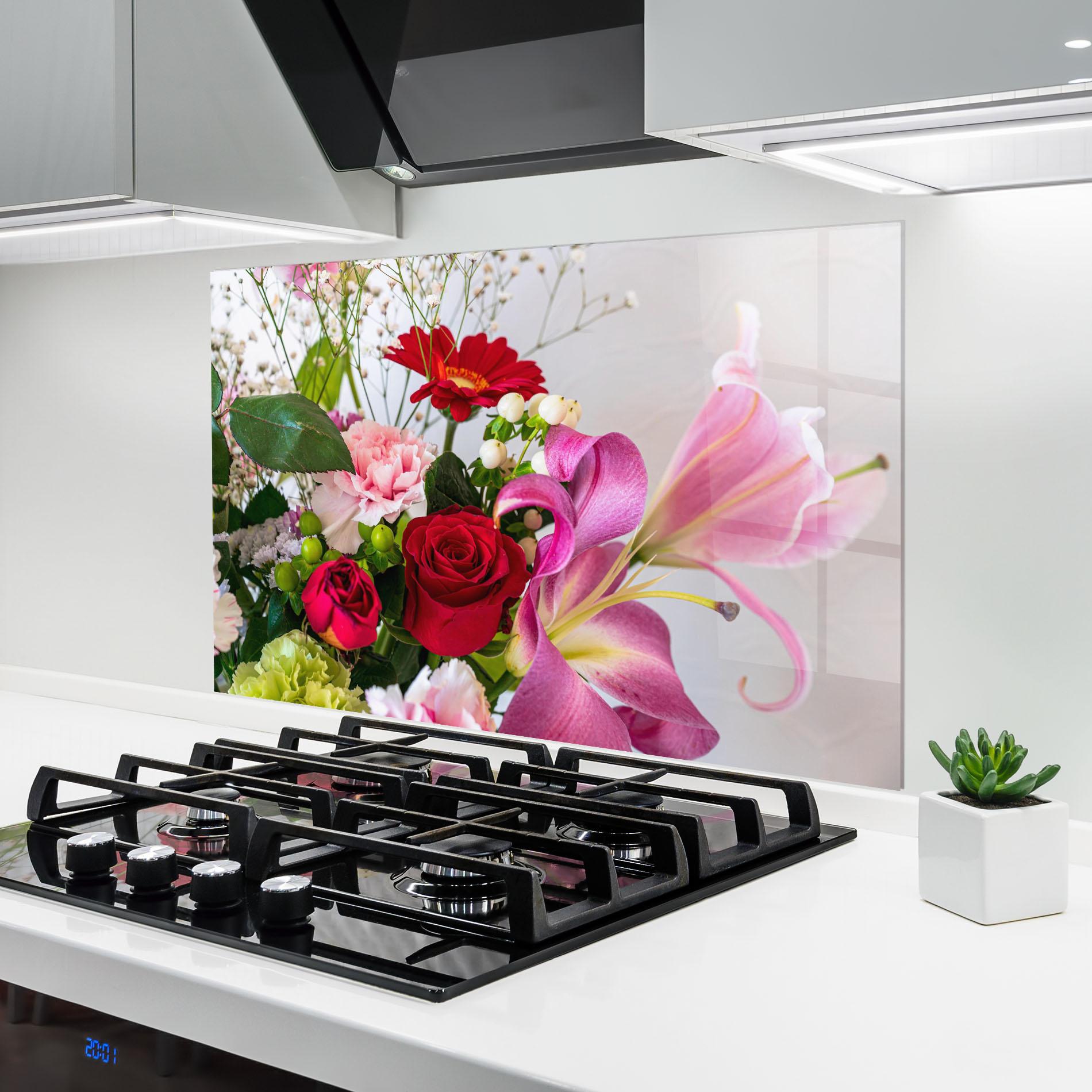 Panou Sticla Bucatarie Bouquet mockup 6