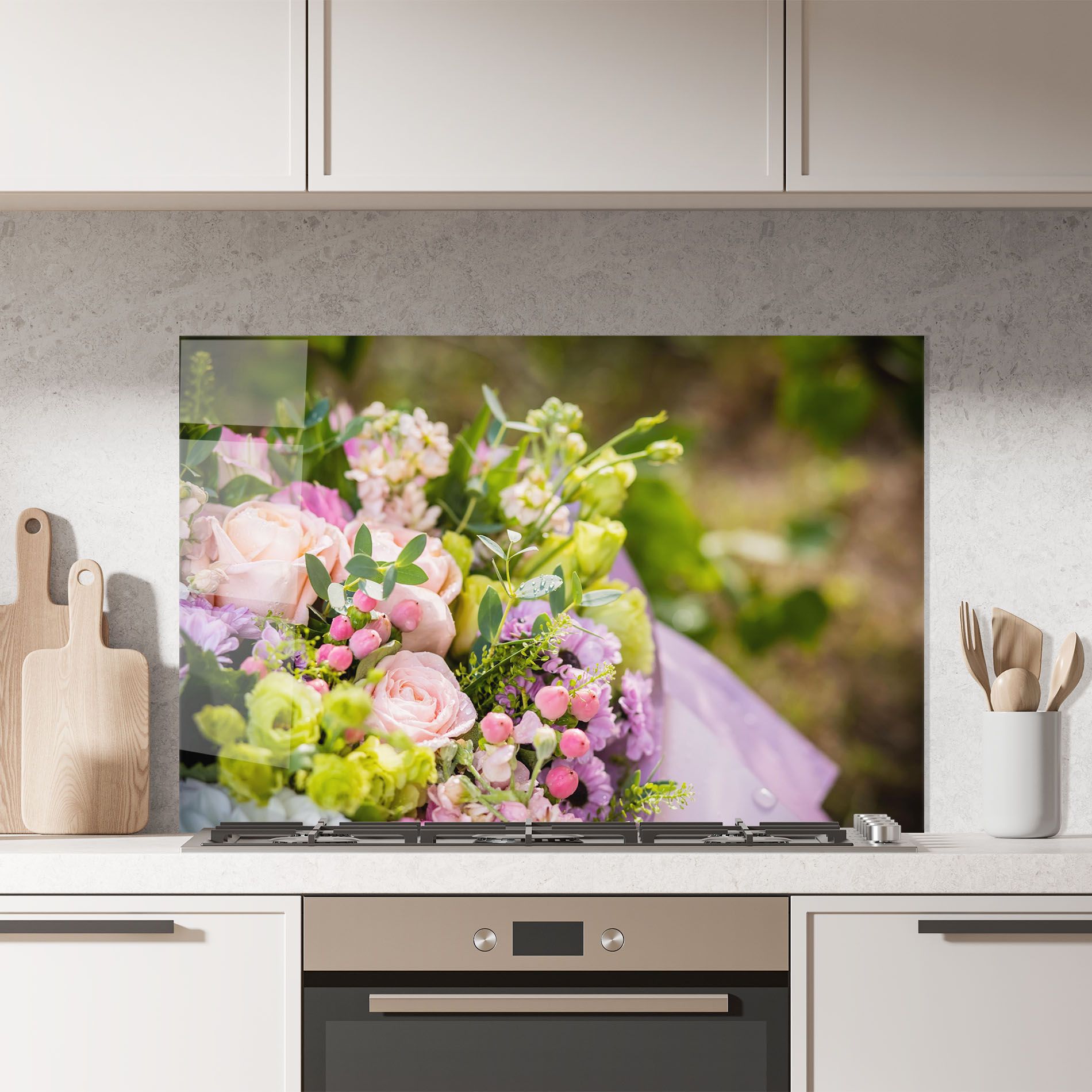 Green Pink Bouquet mockup 7