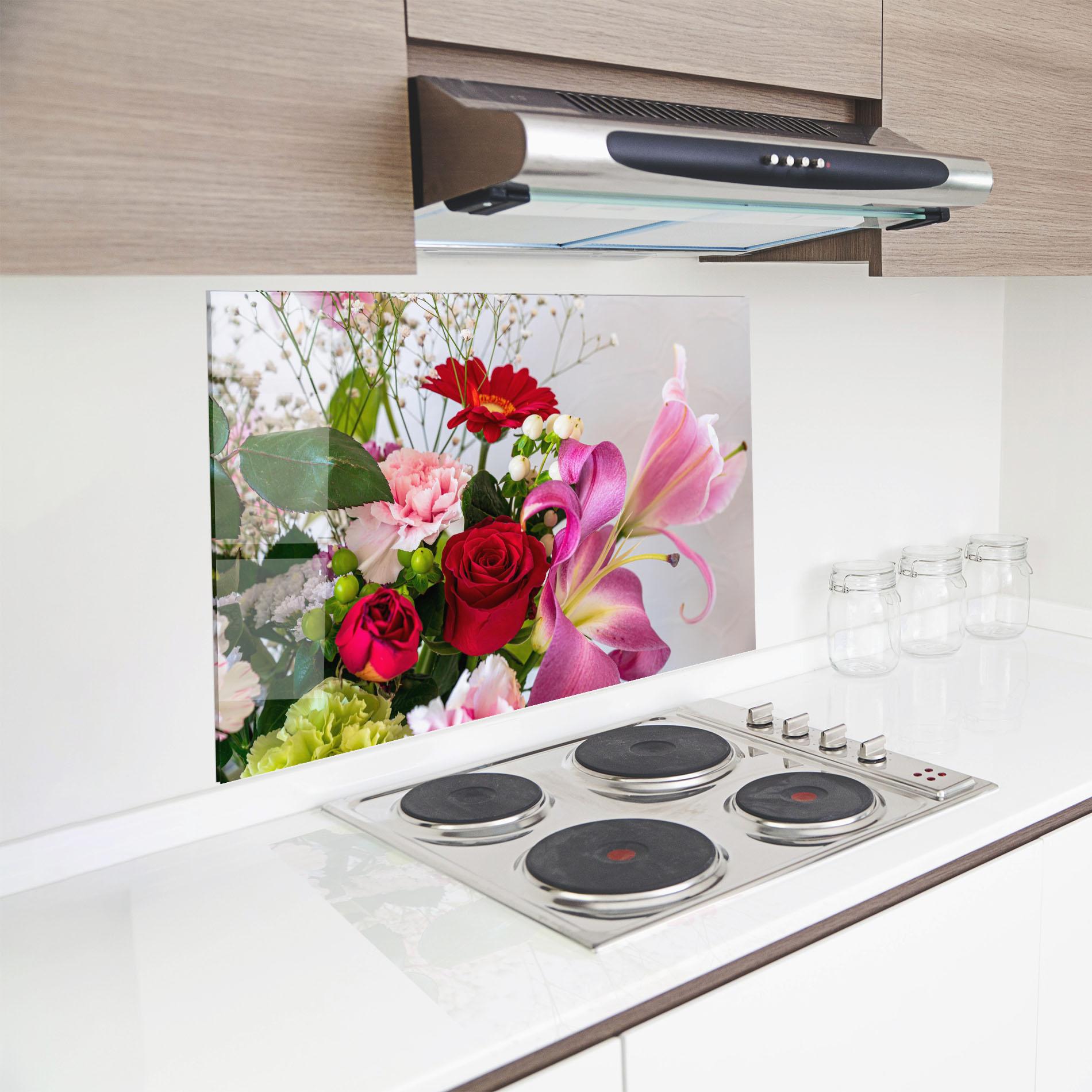 Panou Sticla Bucatarie Bouquet mockup 8