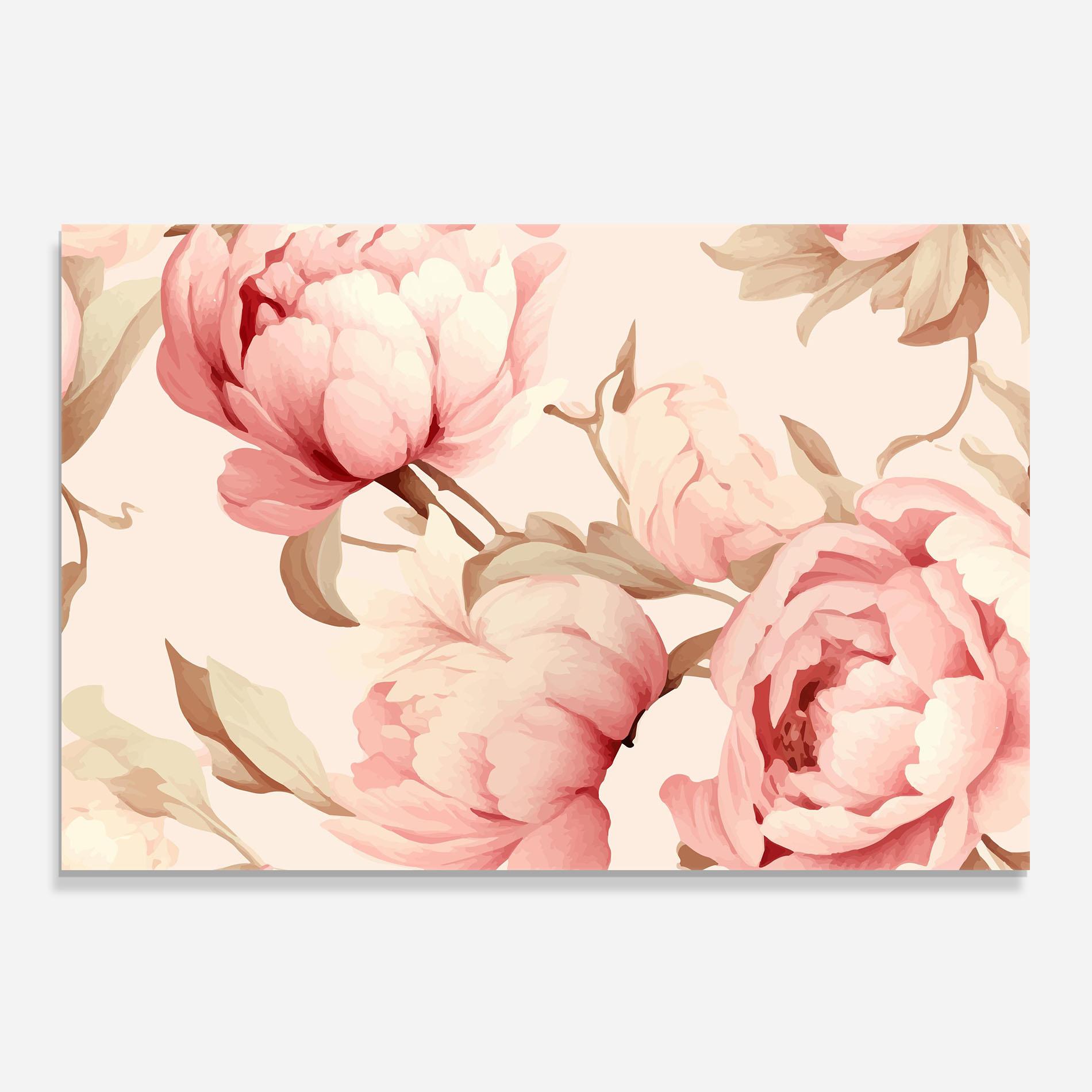 Panou Sticla Bucatarie Pastel Peony mockup 0