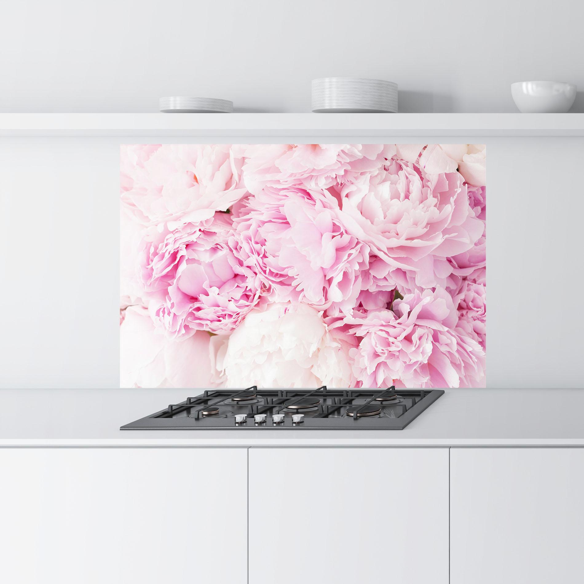 Panou Sticla Bucatarie Dreamy Pink Pastel Peony mockup 9