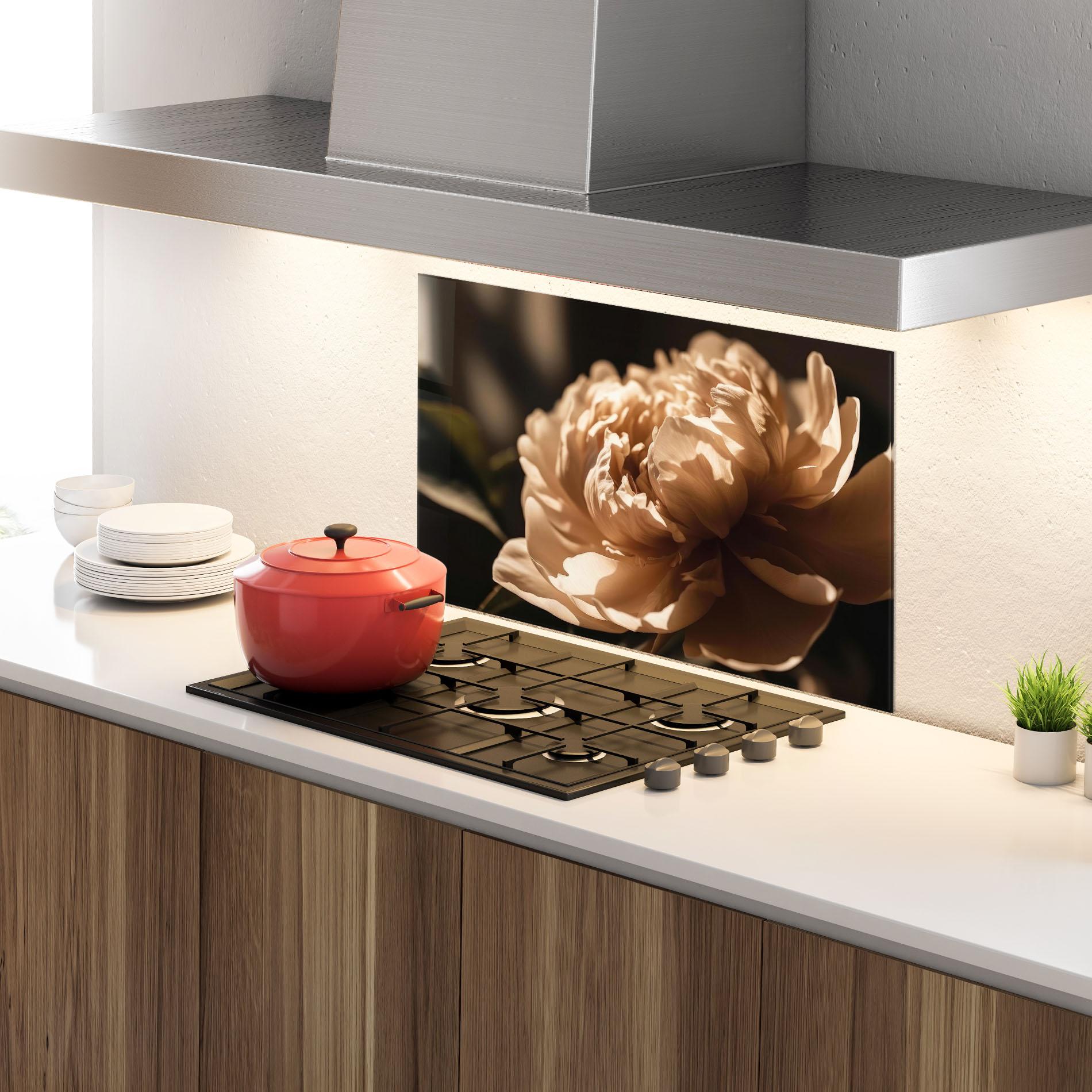 Panou Sticla Bucatarie Cream Peony mockup 4