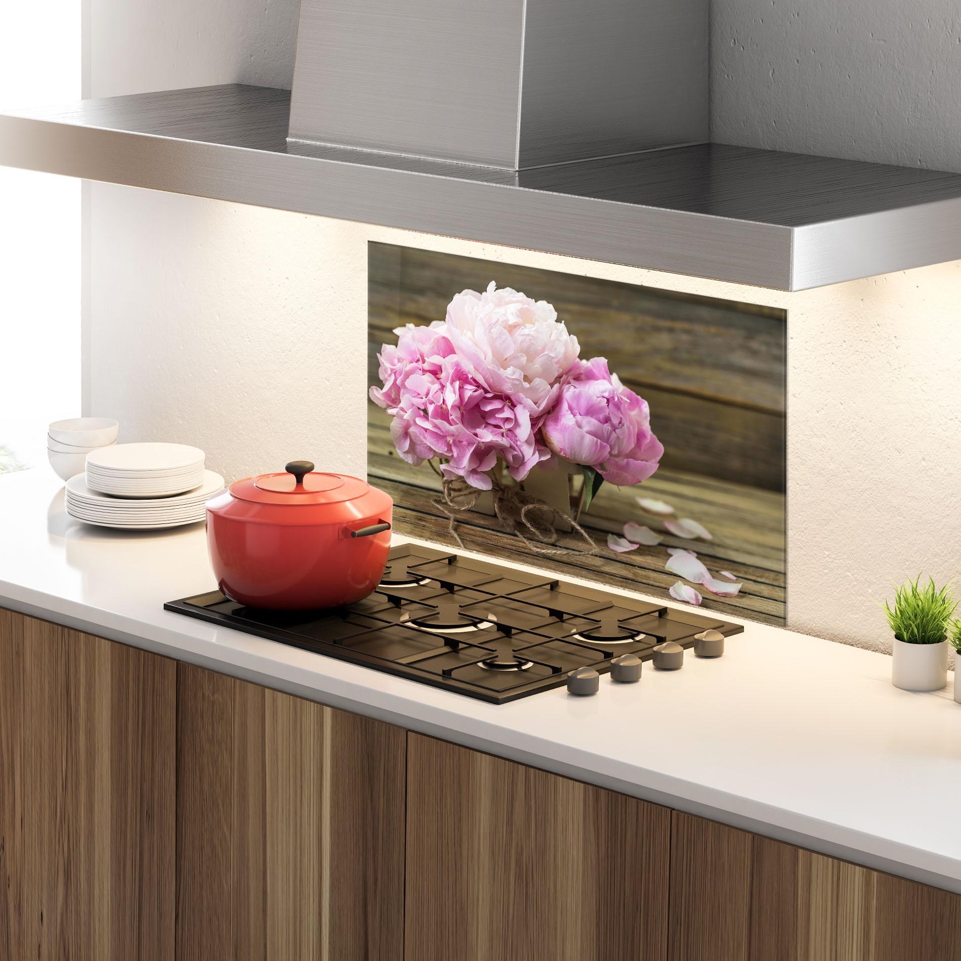 Panou Sticla Bucatarie Peony On Table mockup 4