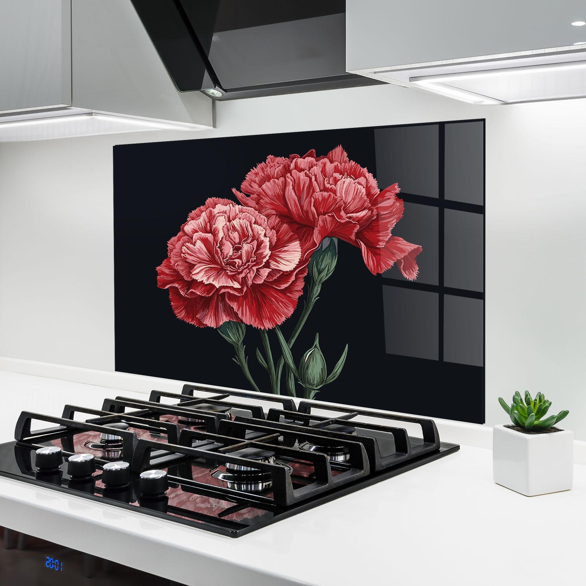 Panou Sticla Bucatarie Beautiful Peony mockup 6