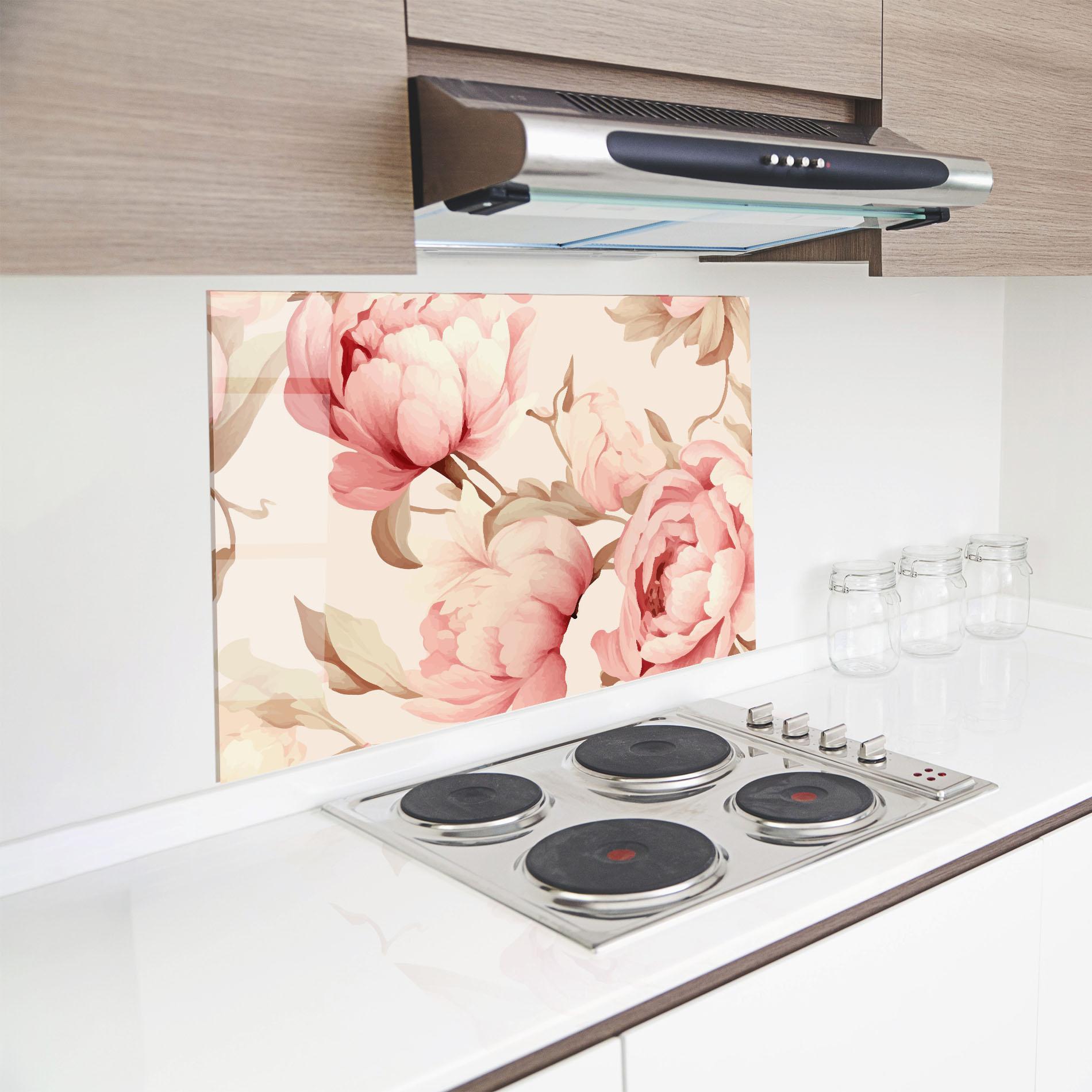 Panou Sticla Bucatarie Pastel Peony mockup 8