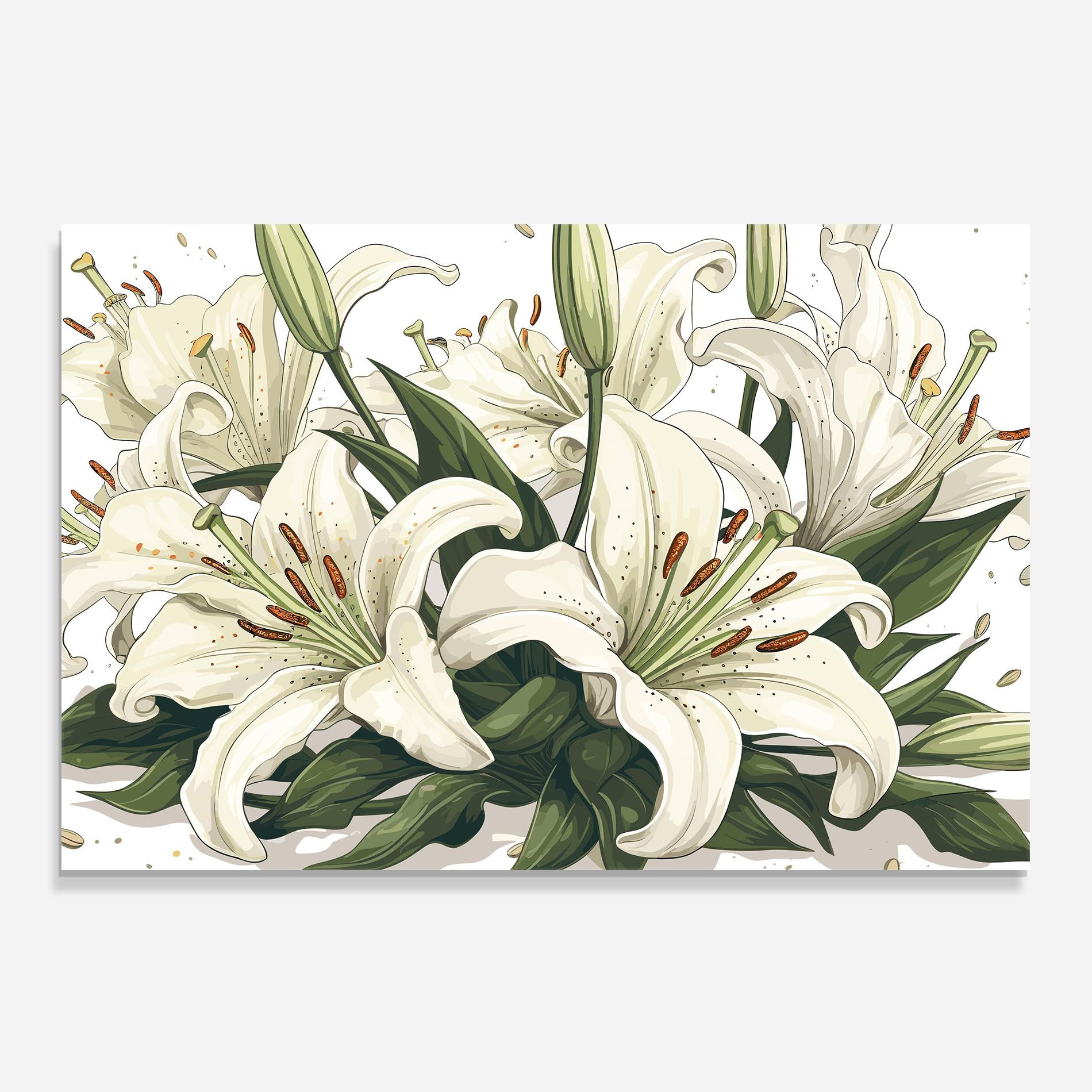 Grey White Lily mockup 0