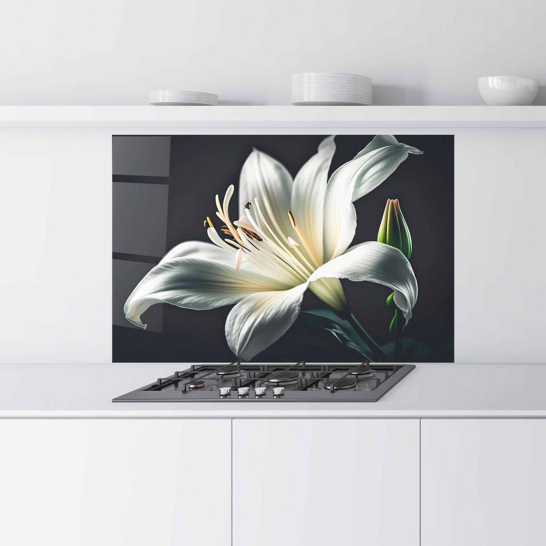 Panou Sticla Bucatarie Light Grey Lily mockup 9