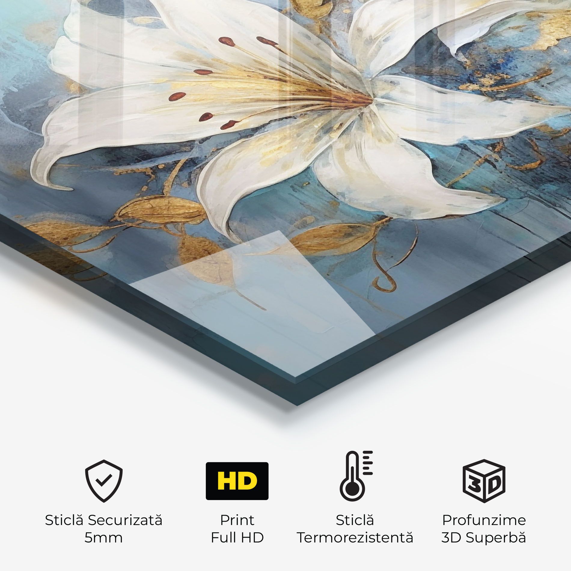 Lily With Gold Painting mockup 2