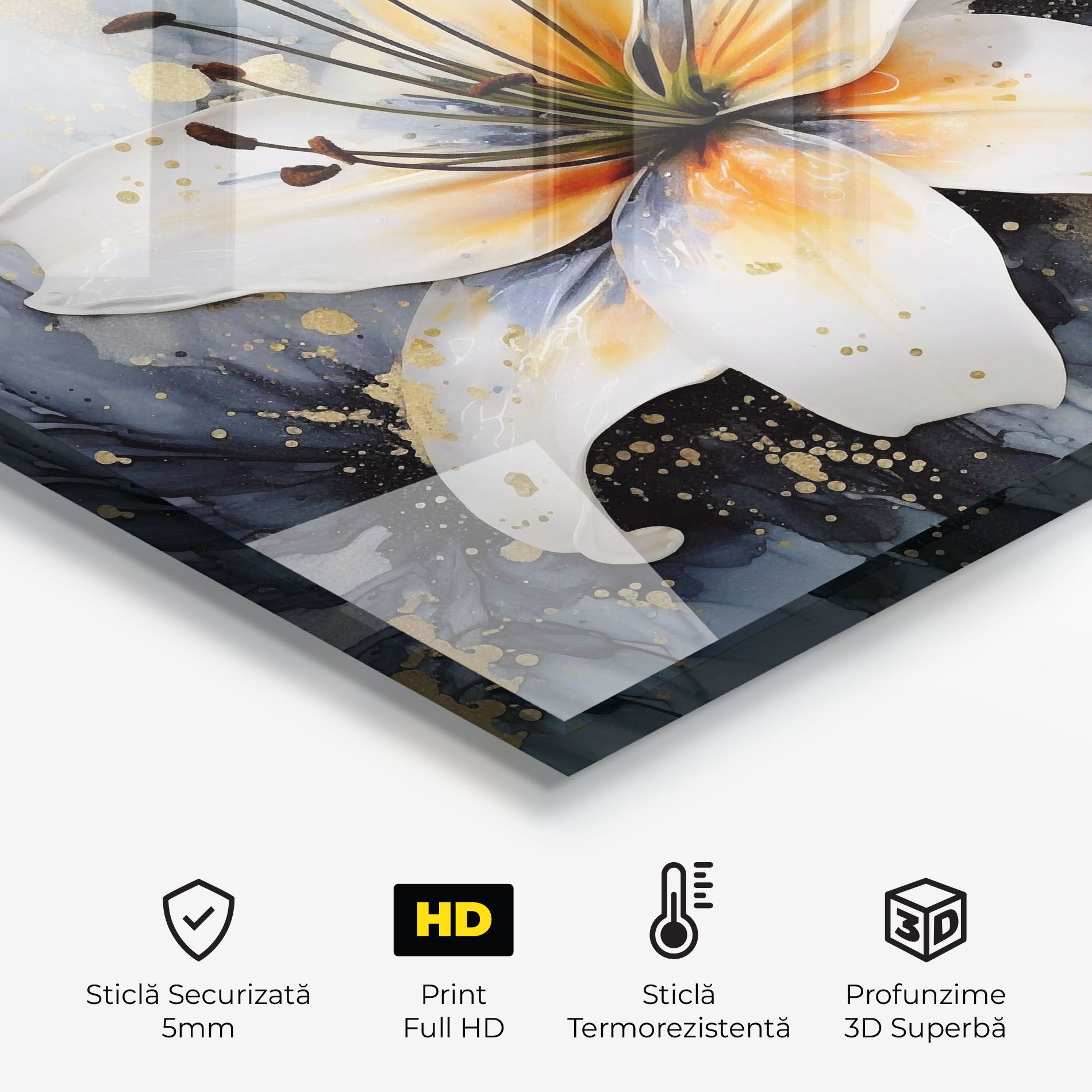 Lily With Orange Painting mockup 2