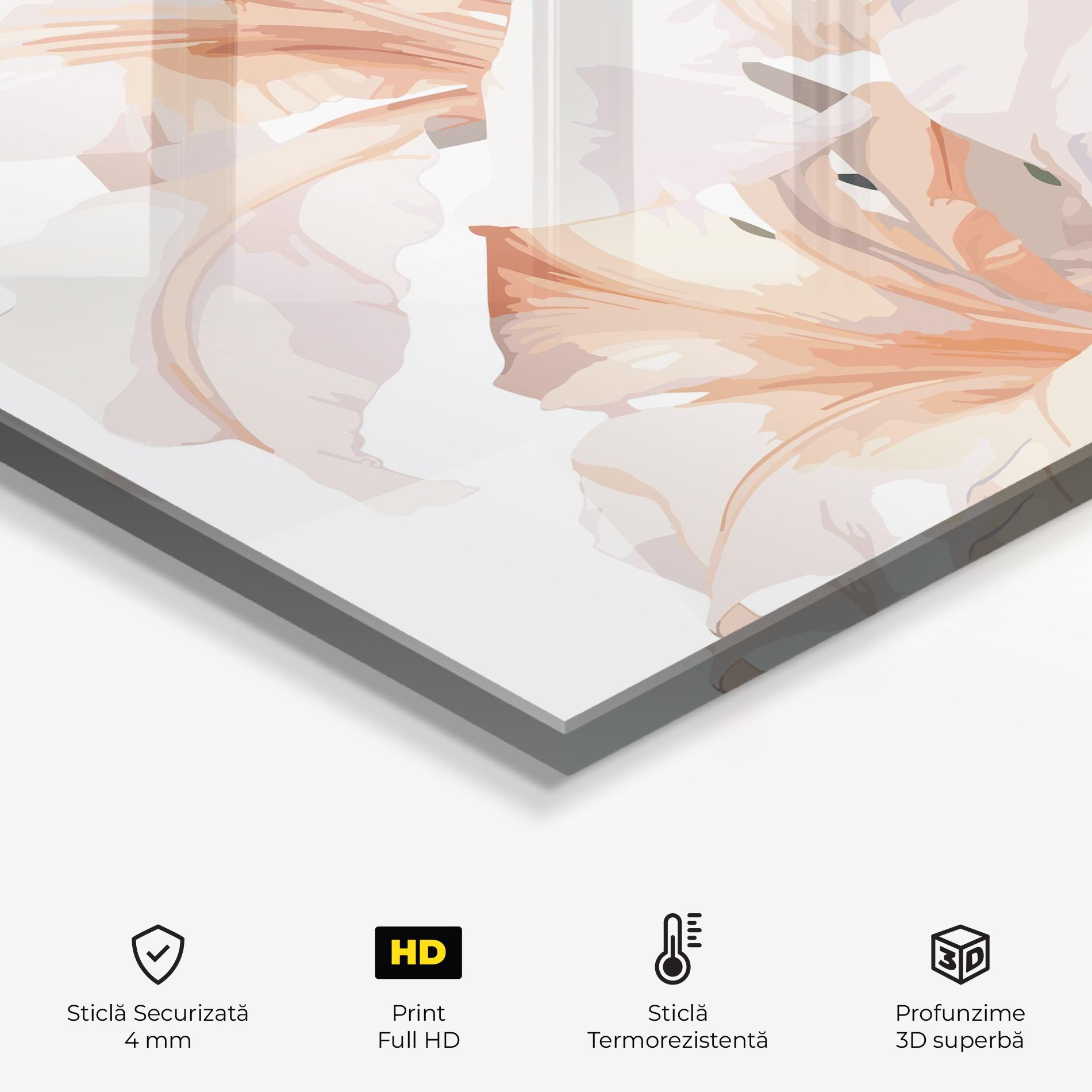 Panou Sticla Bucatarie Light Pink Lily mockup 2