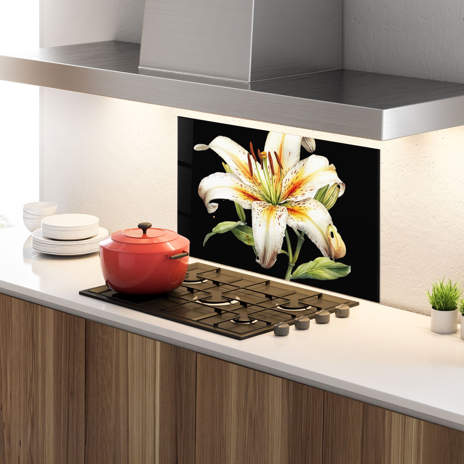 Beautiful White Lily mockup 4
