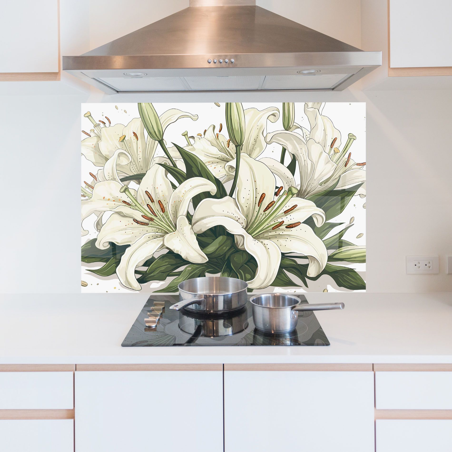 Grey White Lily mockup 5