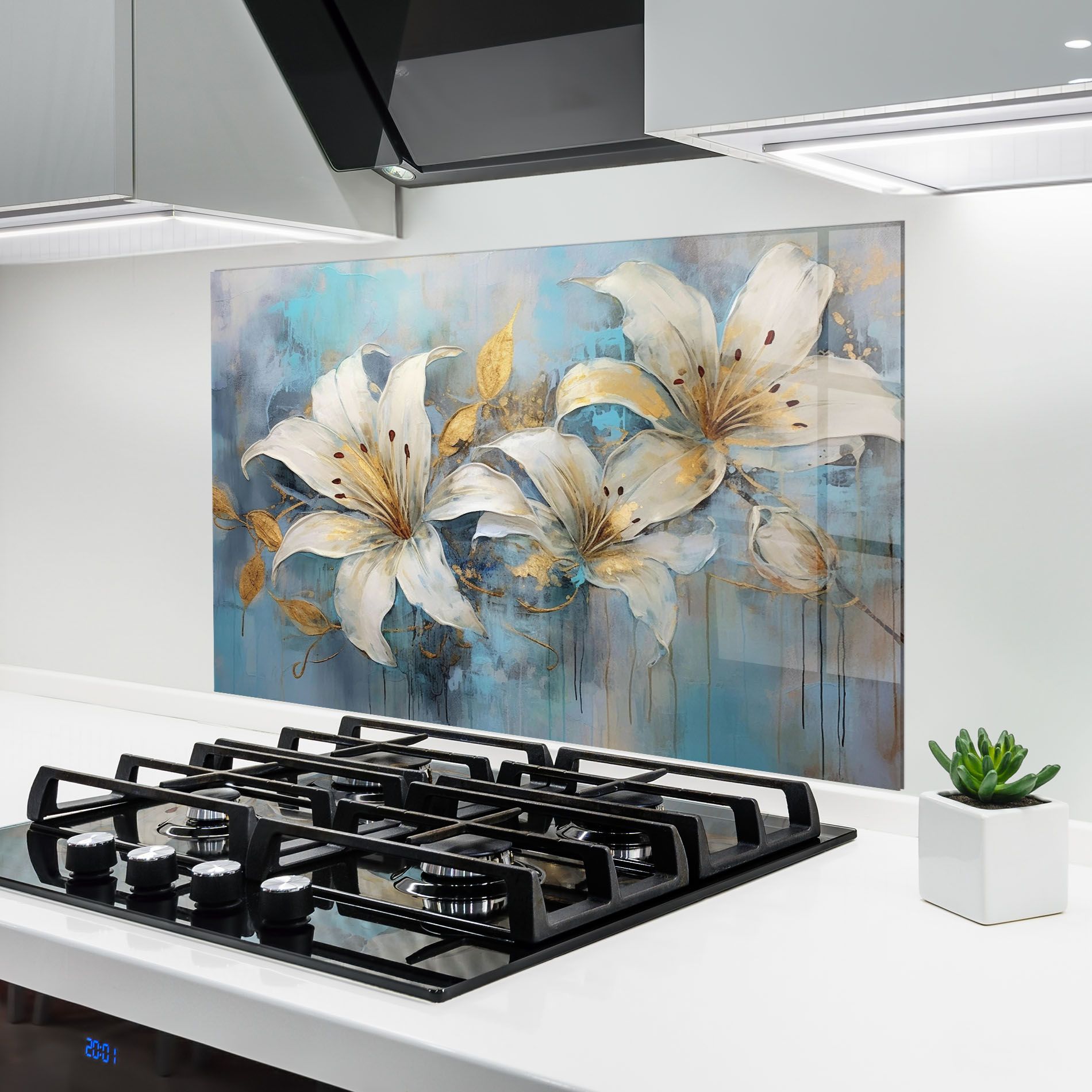 Lily With Gold Painting mockup 6