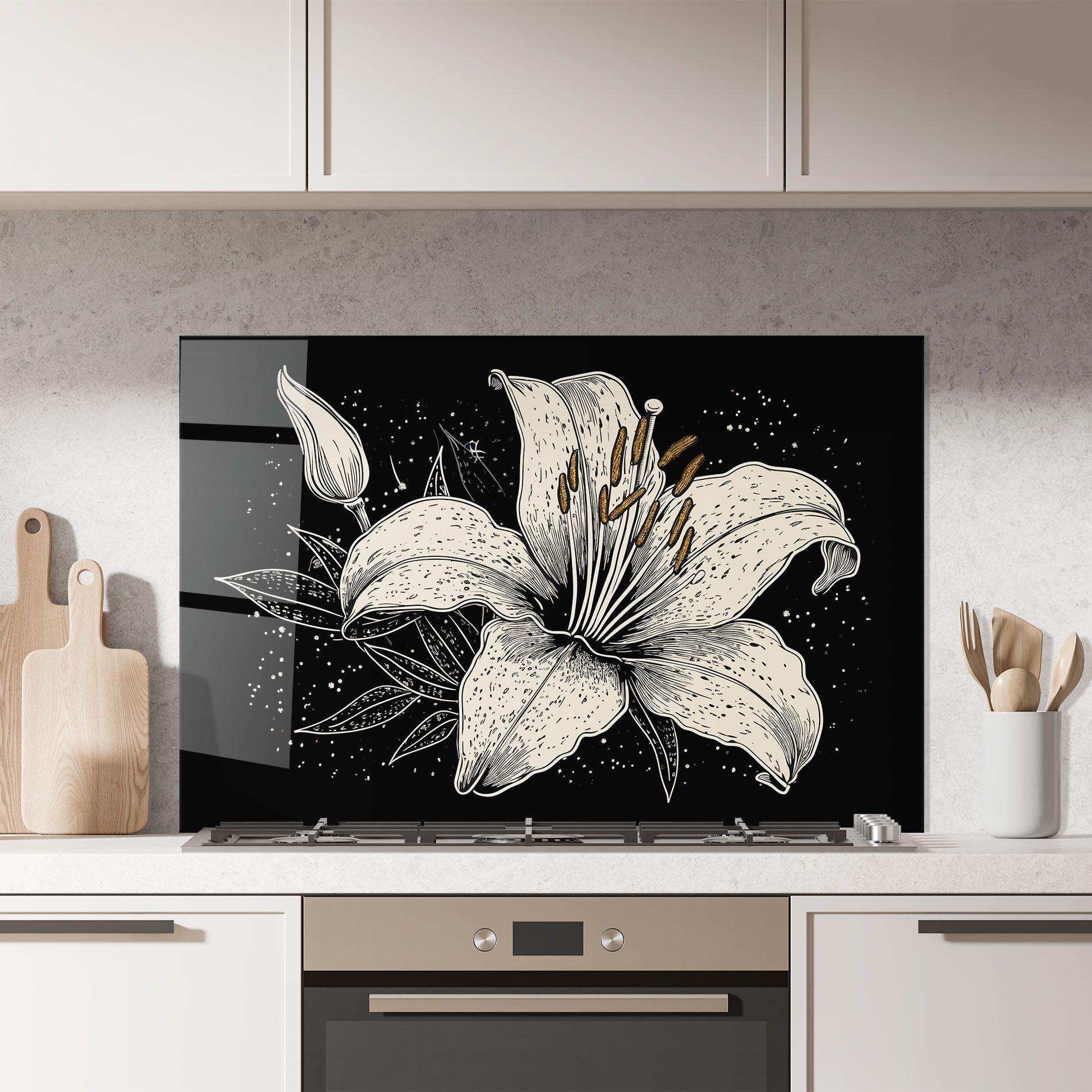 Cream Black Lily mockup 7