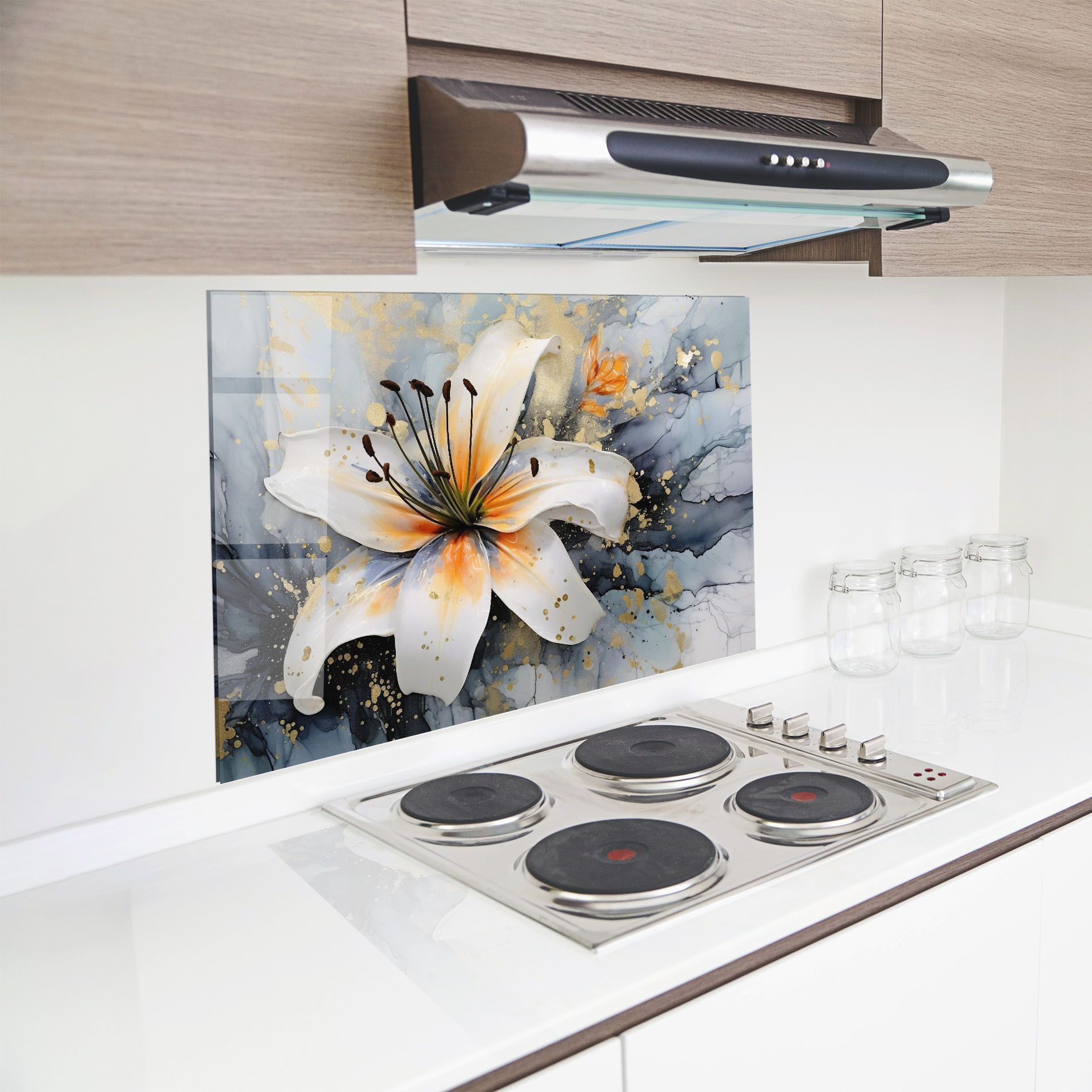 Lily With Orange Painting mockup 8