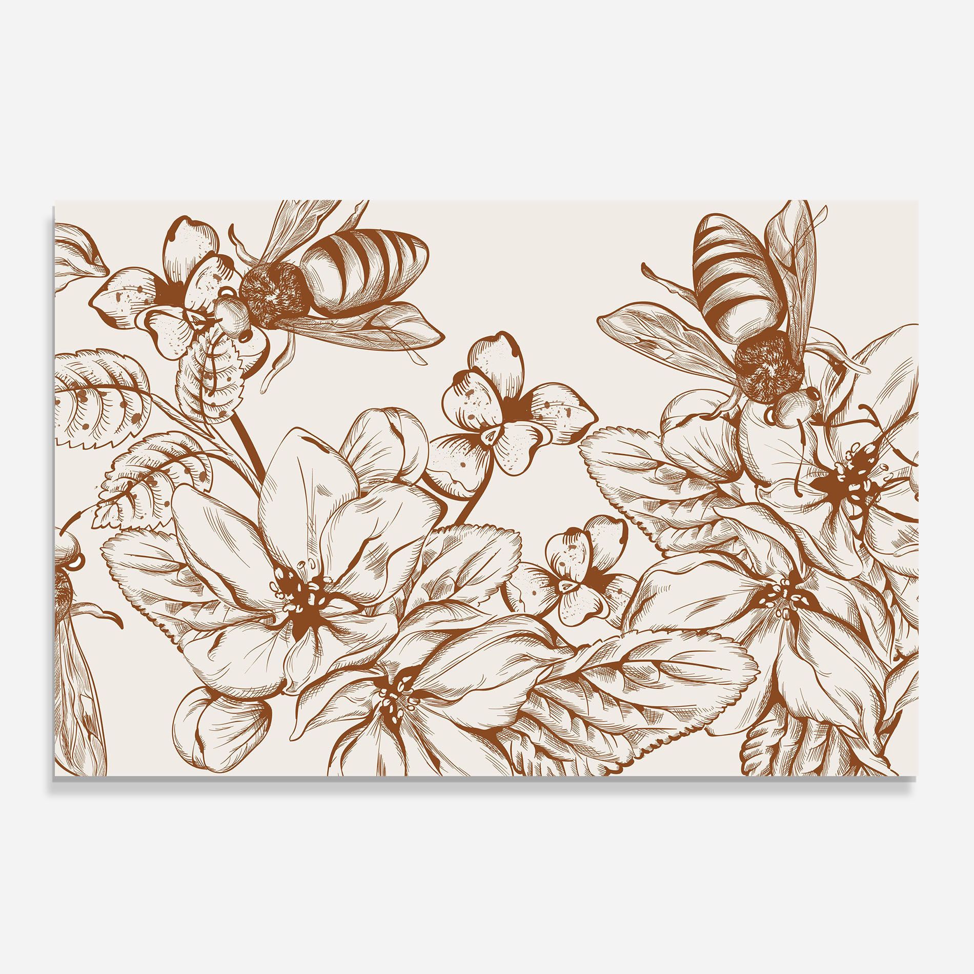 Bee Flower Line mockup 0