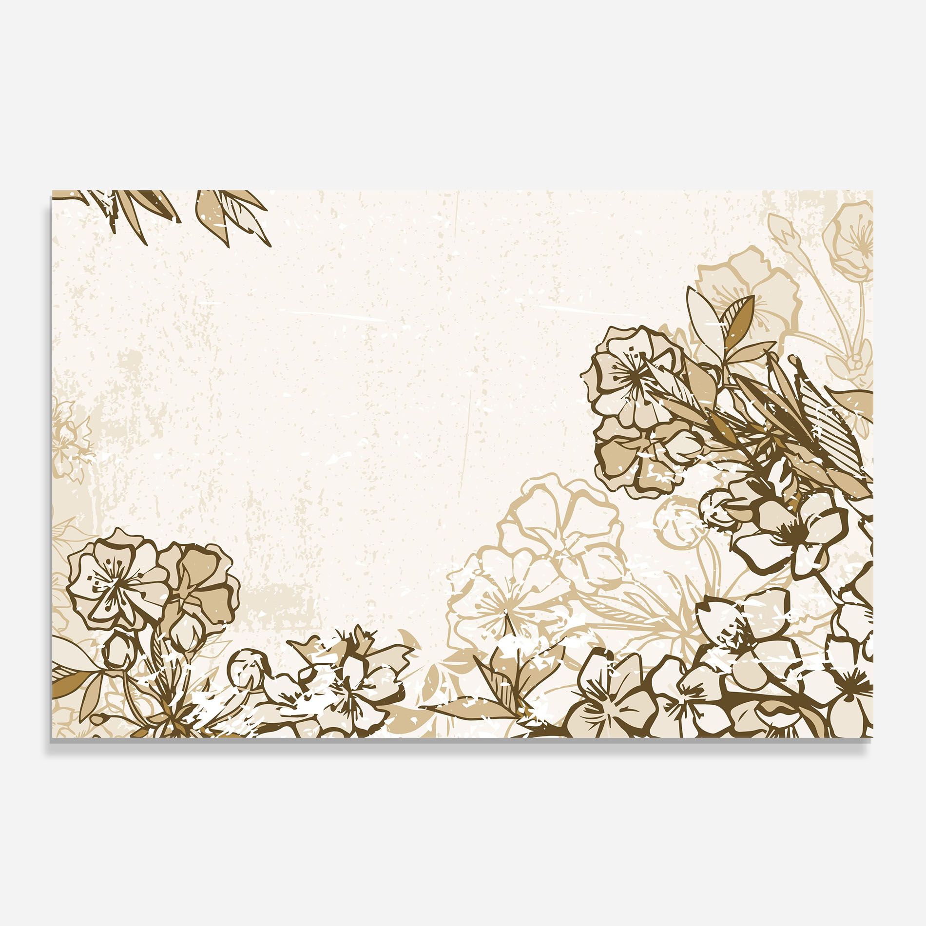 Cream Brown Flower mockup 0
