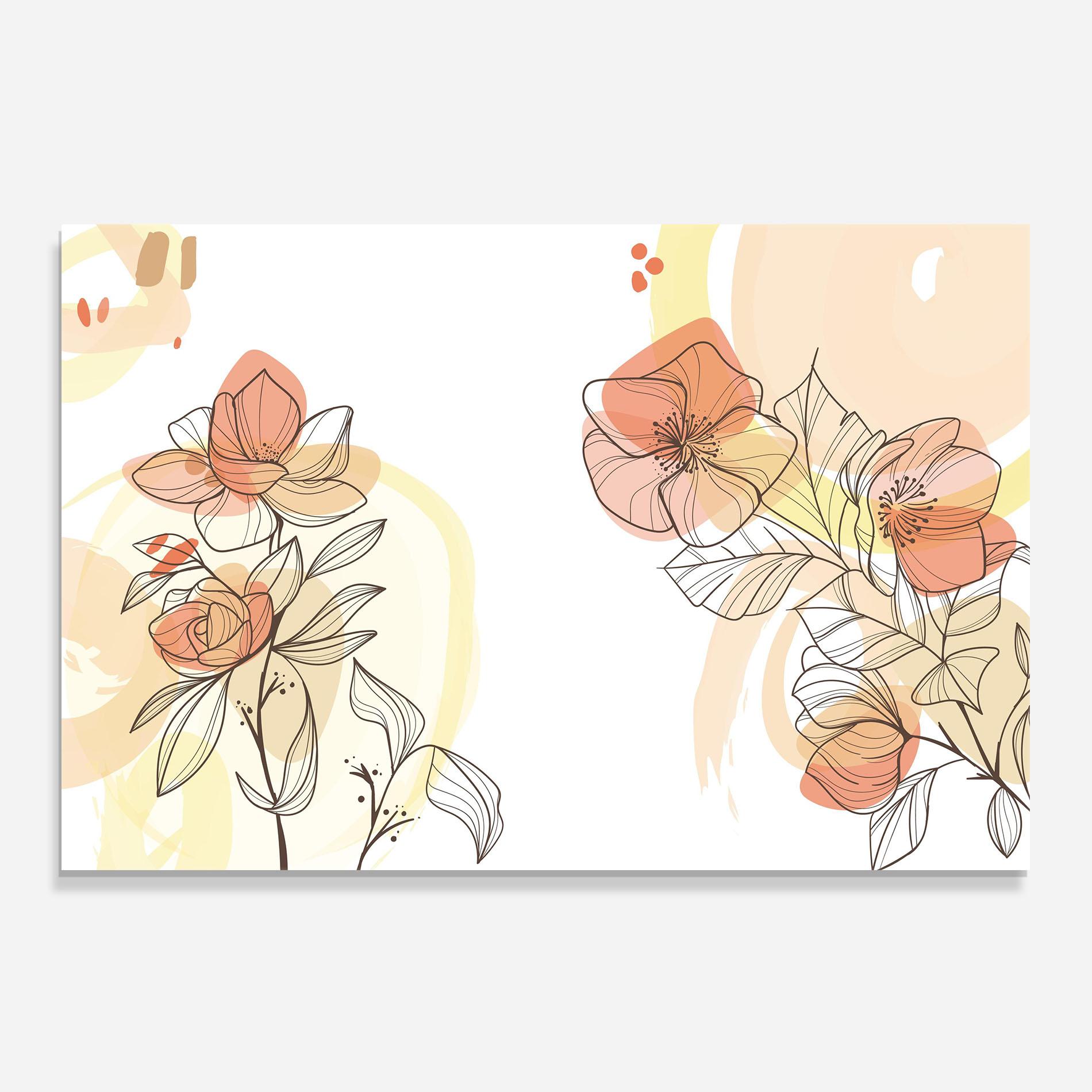Panou Sticla Bucatarie Yellow Orange Line mockup 0