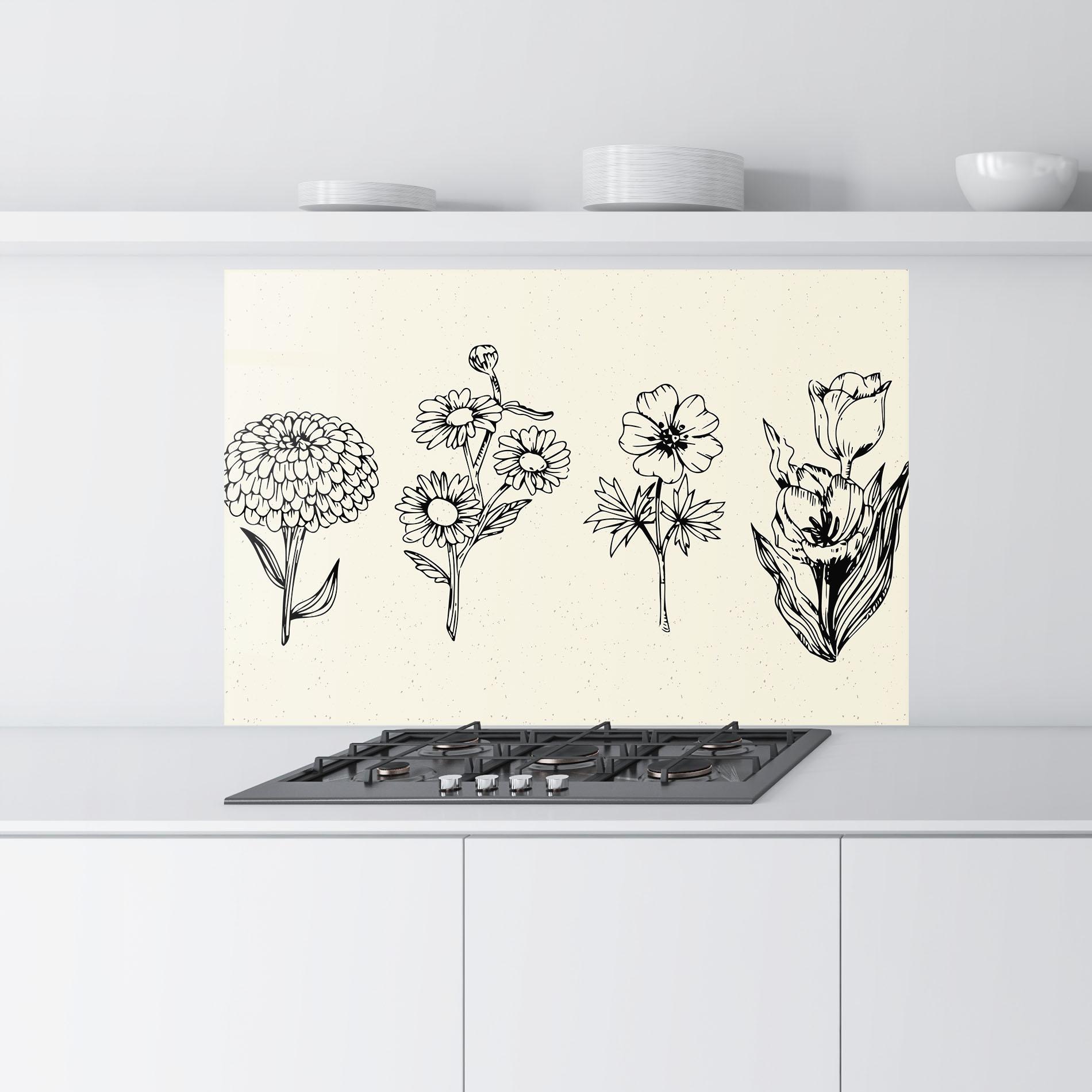 Panou Sticla Bucatarie Black Line Cream mockup 9