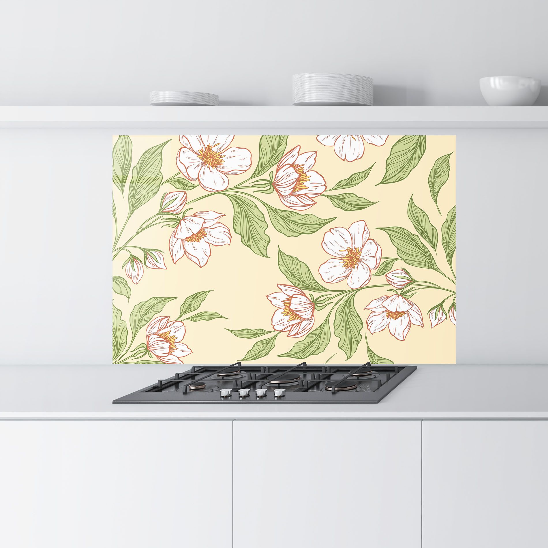 Cream Flower White mockup 9