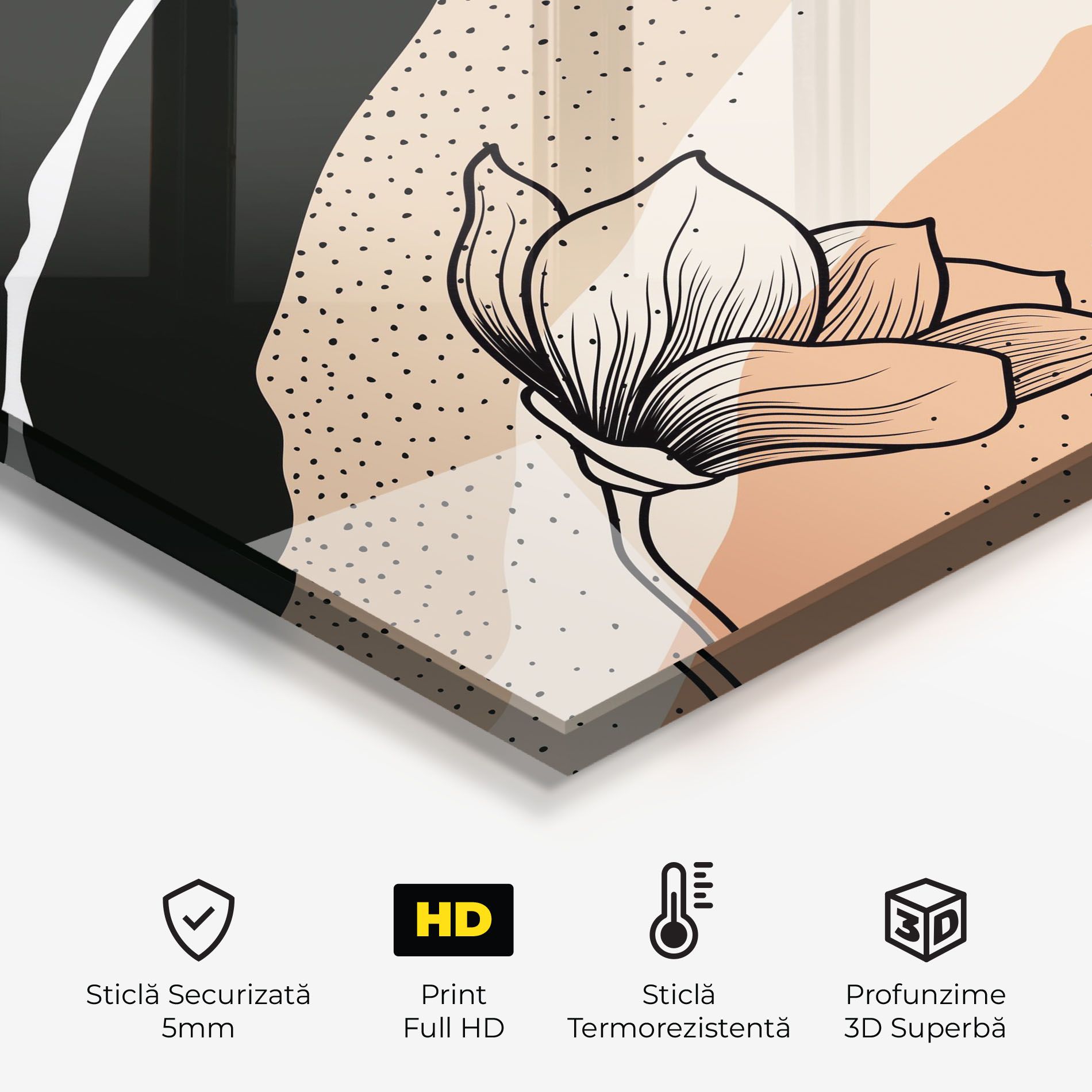 Black Line Art Plant mockup 2