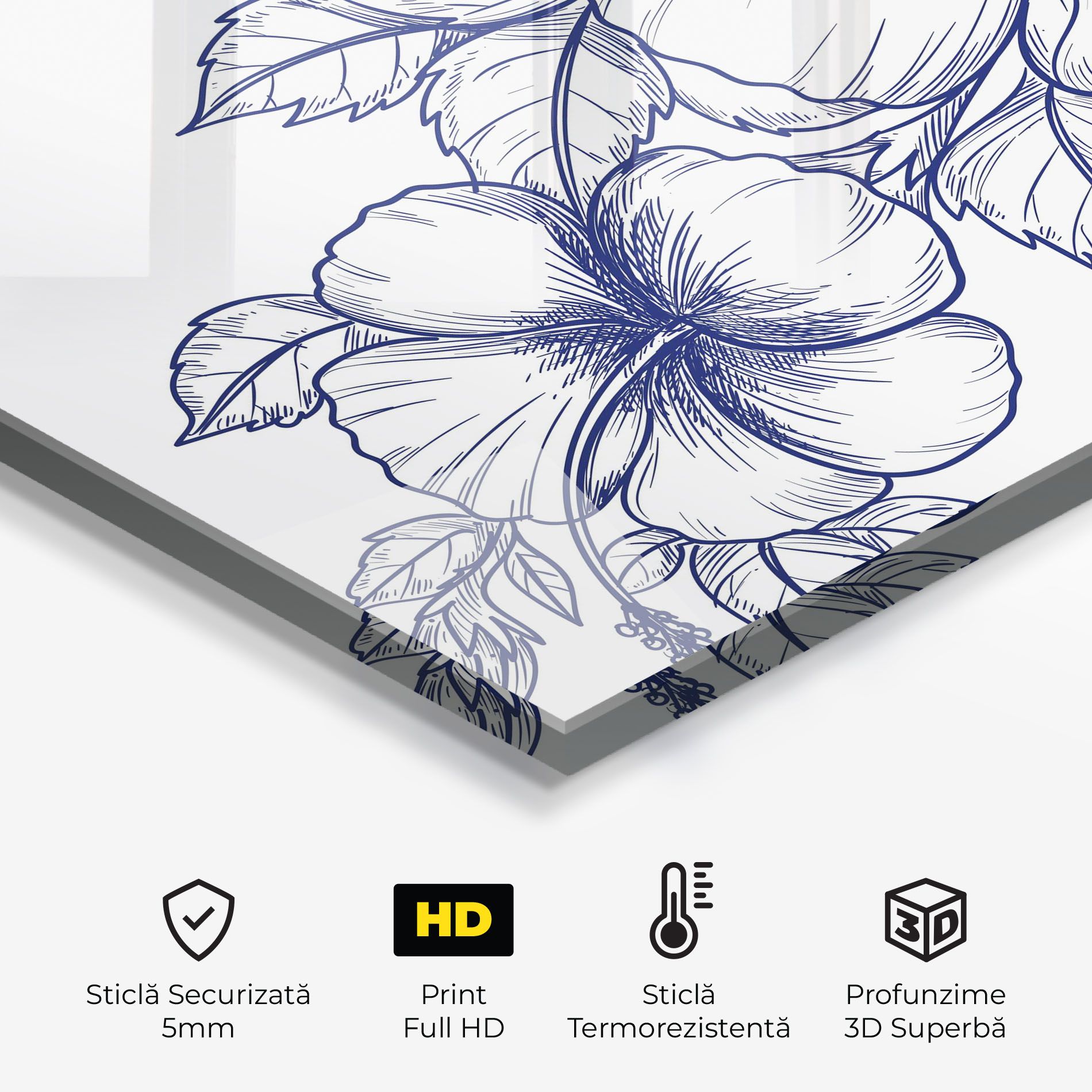 Dark Blue Line Flower mockup 2