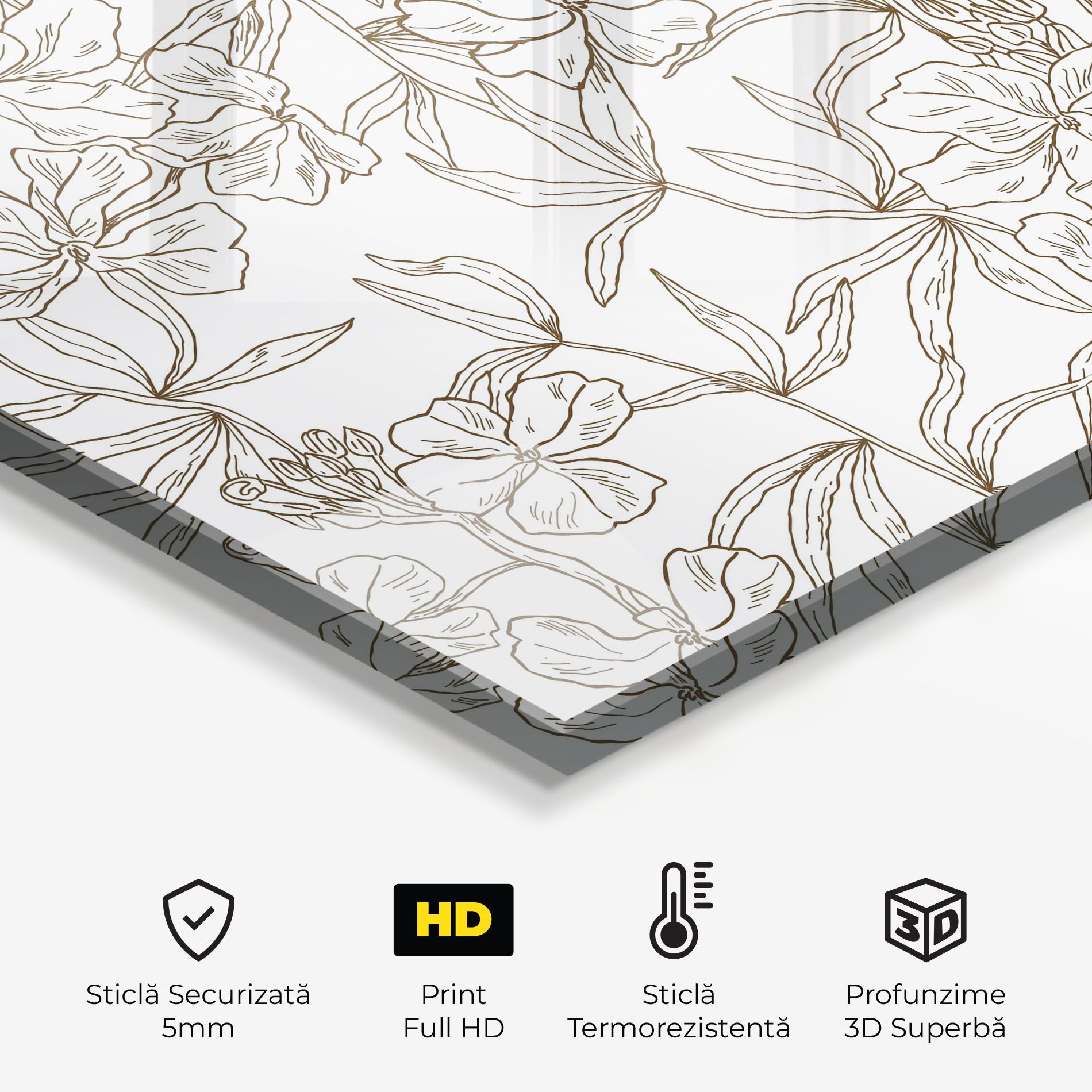 Flower Brown Line mockup 2