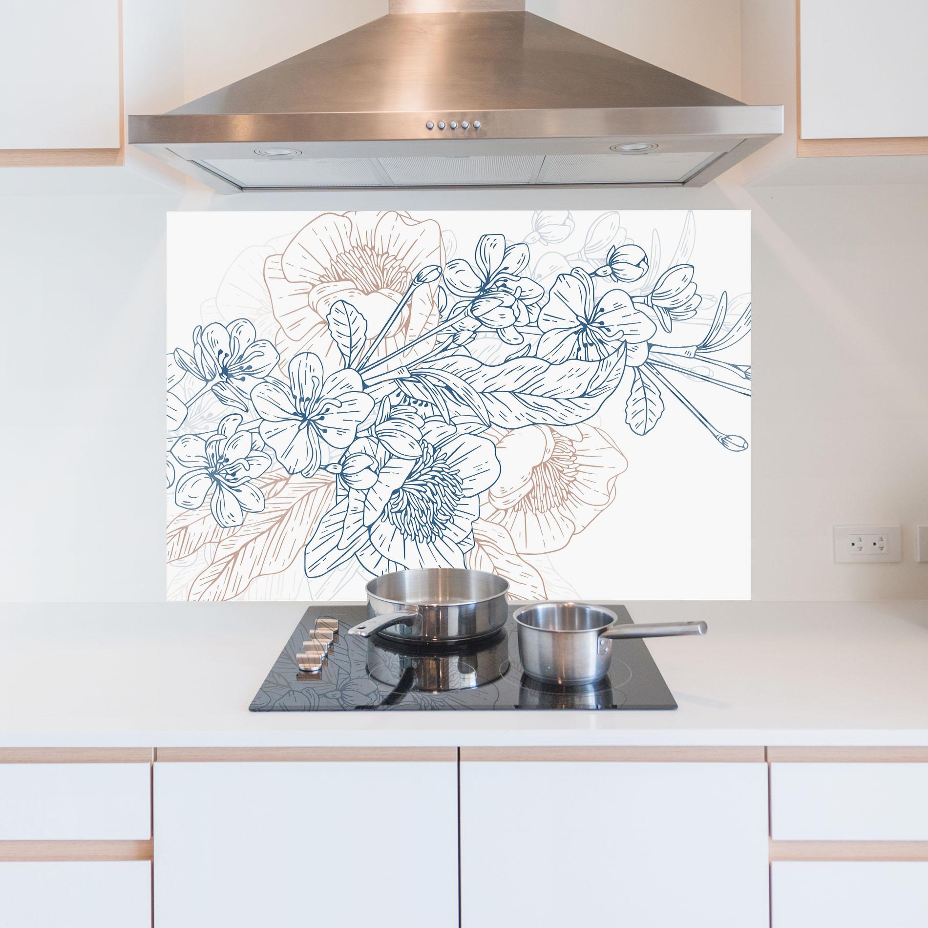 Panou Sticla Bucatarie Blue Cream Line mockup 5